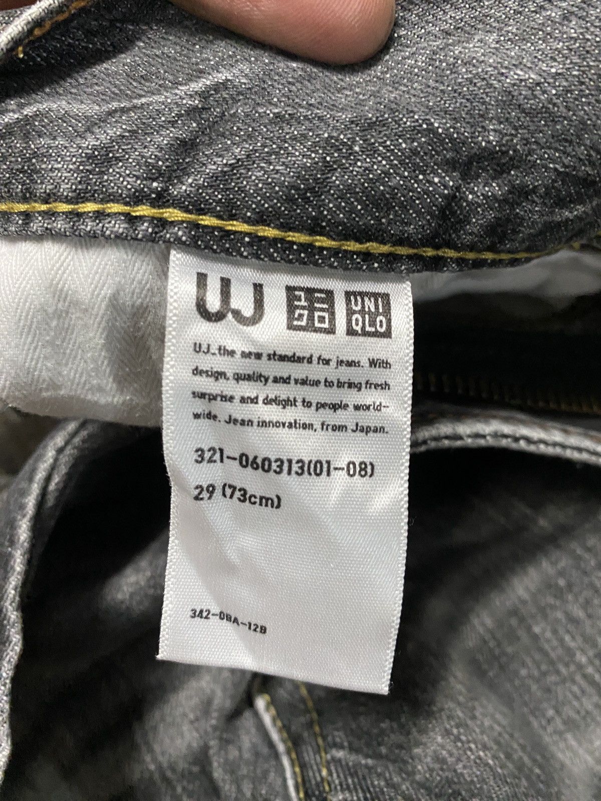 If Six Was Nine × Japanese Brand 💥Baggy 90s Uniqlo S002 Mudwash Faded Distress thrashed Jean Size US 29 - 12 Thumbnail