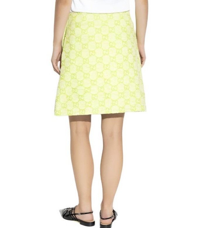 Gucci Gucci GG Boucle Cotton Blend Skirt Lime Green size IT 42 Size M / US 6-8 / IT 42-44 - 4 Thumbnail