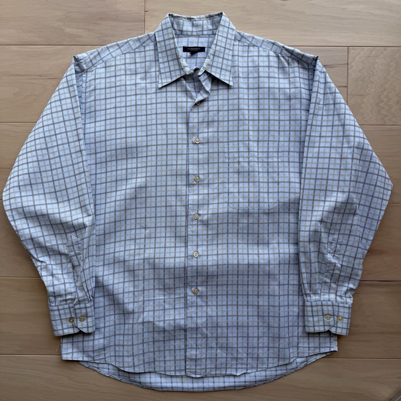 Burberry Burberry Shirt Large Multicolor Plaid Oxford London Designer Size US L / EU 52-54 / 3 - 2 Thumbnail