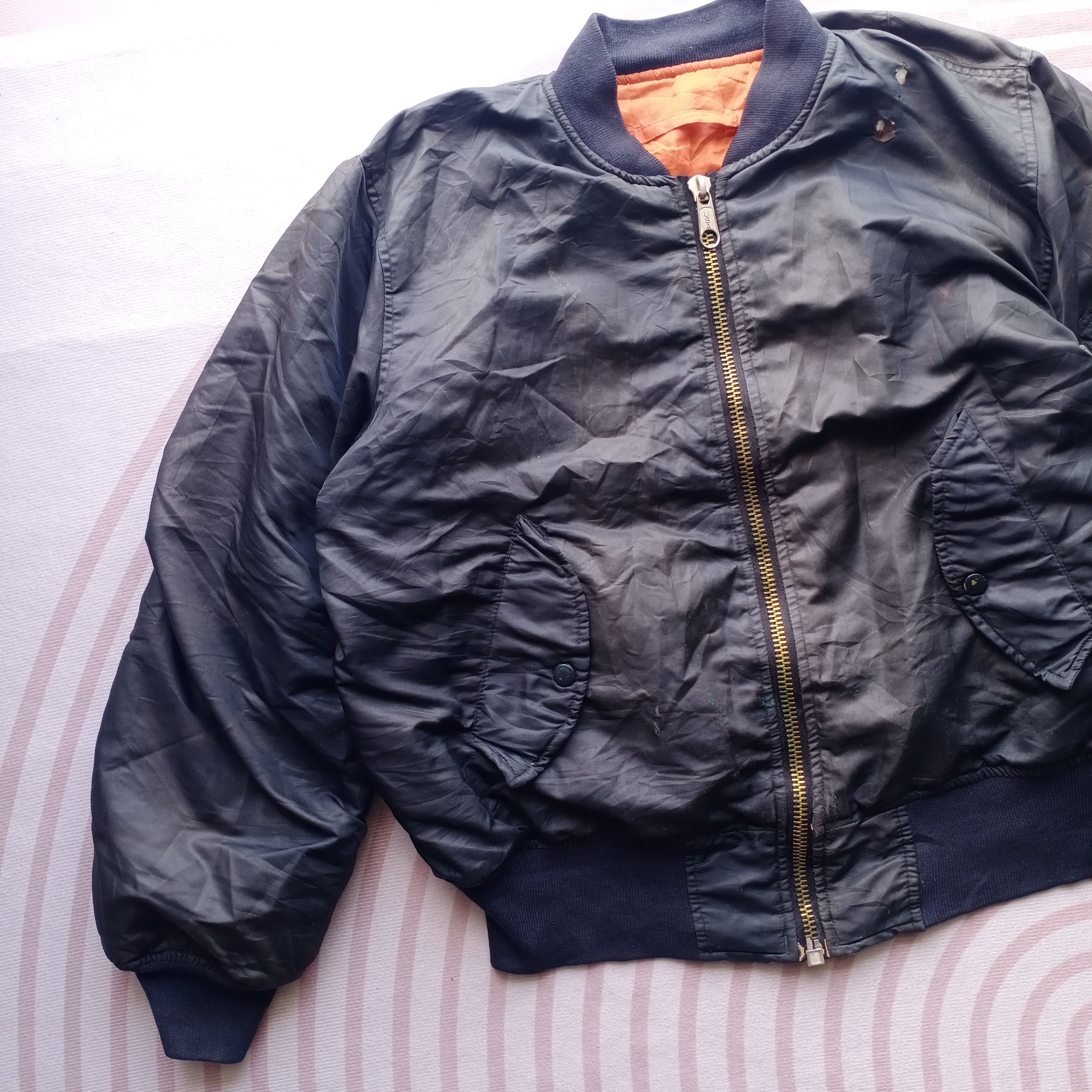 Vintage VTG MA-1 (USAF) Flyer's Intermediate Bomber Jacket USA 🇺🇸 Size US L / EU 52-54 / 3 - 3 Thumbnail