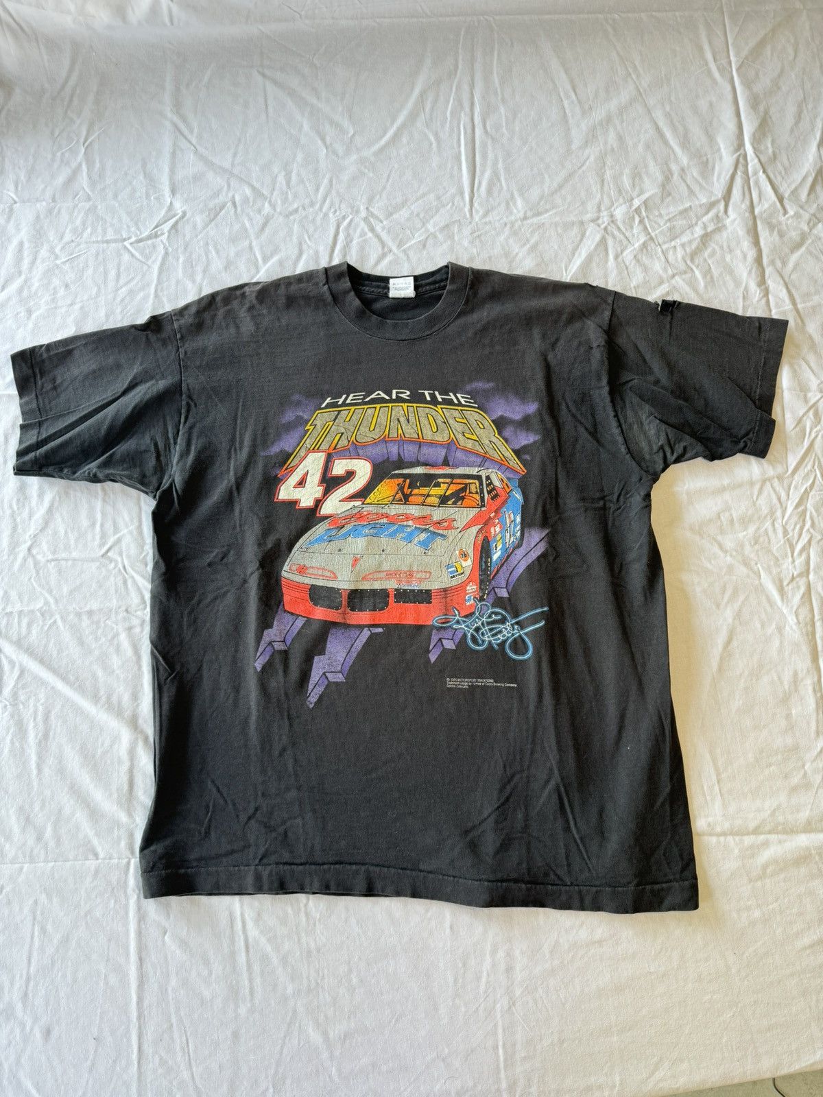 Vintage 1995 NASCAR Kyle Petty Single Stitch Tee Black XL
