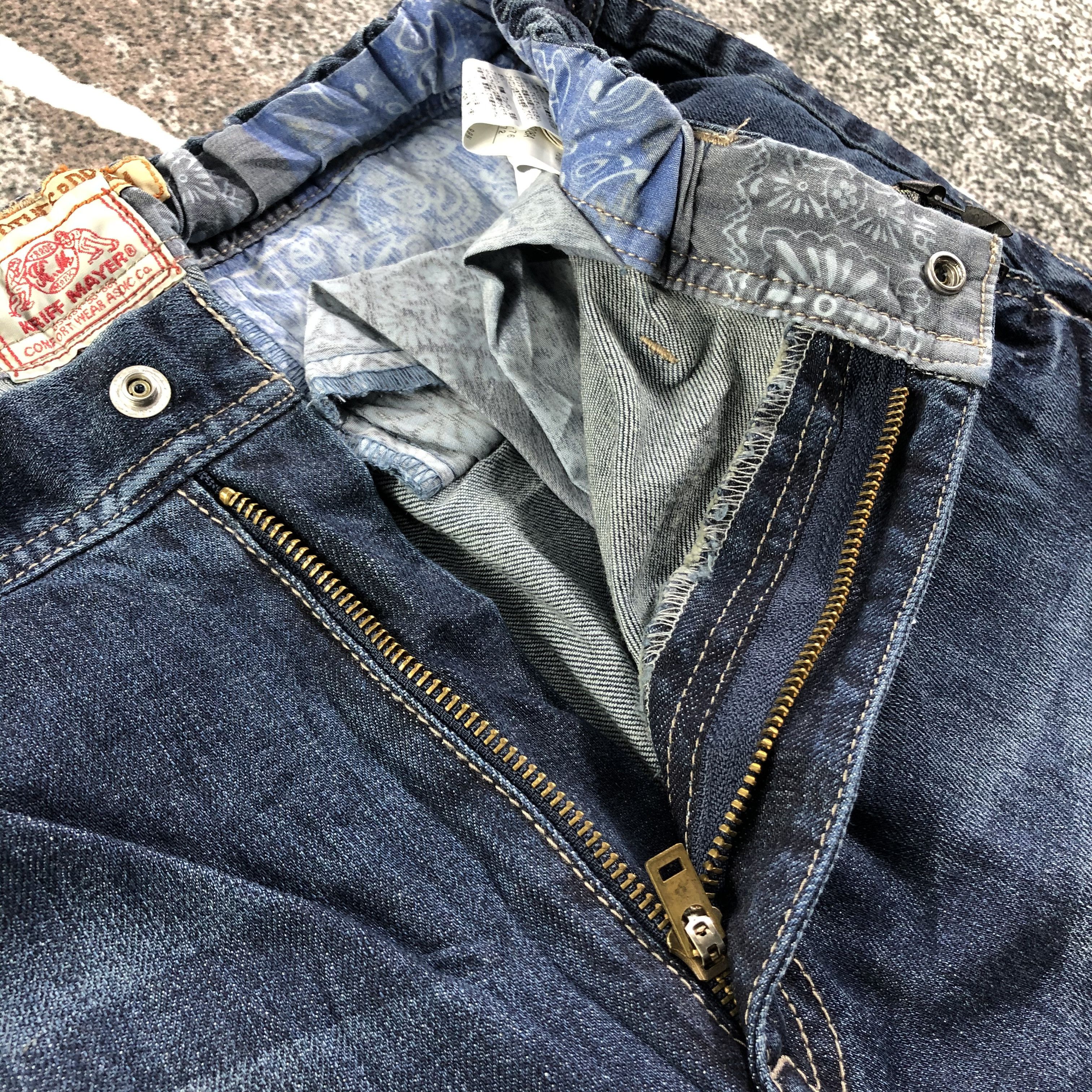 Japanese Brand Kriff Mayer Jeans Blue Parachute Denim KJ1760 Size US 27 - 7 Thumbnail