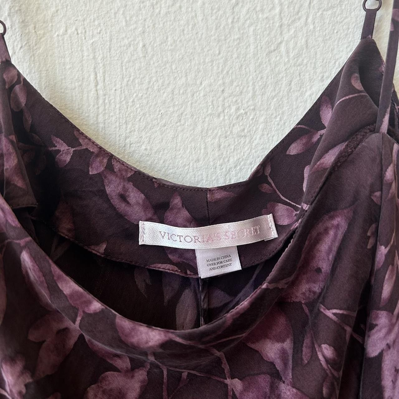 Victoria's Secret 100% silk y2k vintage Victoria’s Secret purple floral dress Size M / US 6-8 / IT 42-44 - 4 Thumbnail