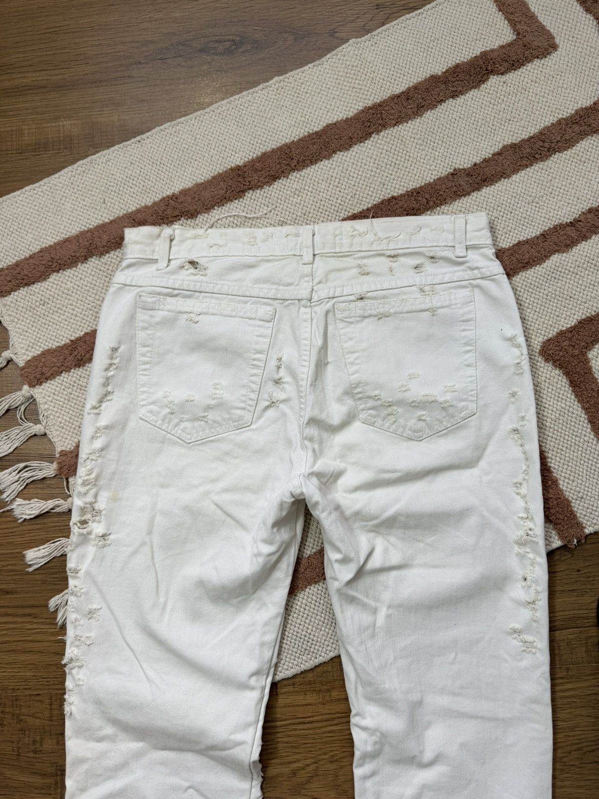Just Cavalli ROBERTO CAVALLI FLARE DISTRESSED OPIUM STYLE PANTS Size 30" / US 8 / IT 44 - 9 Thumbnail