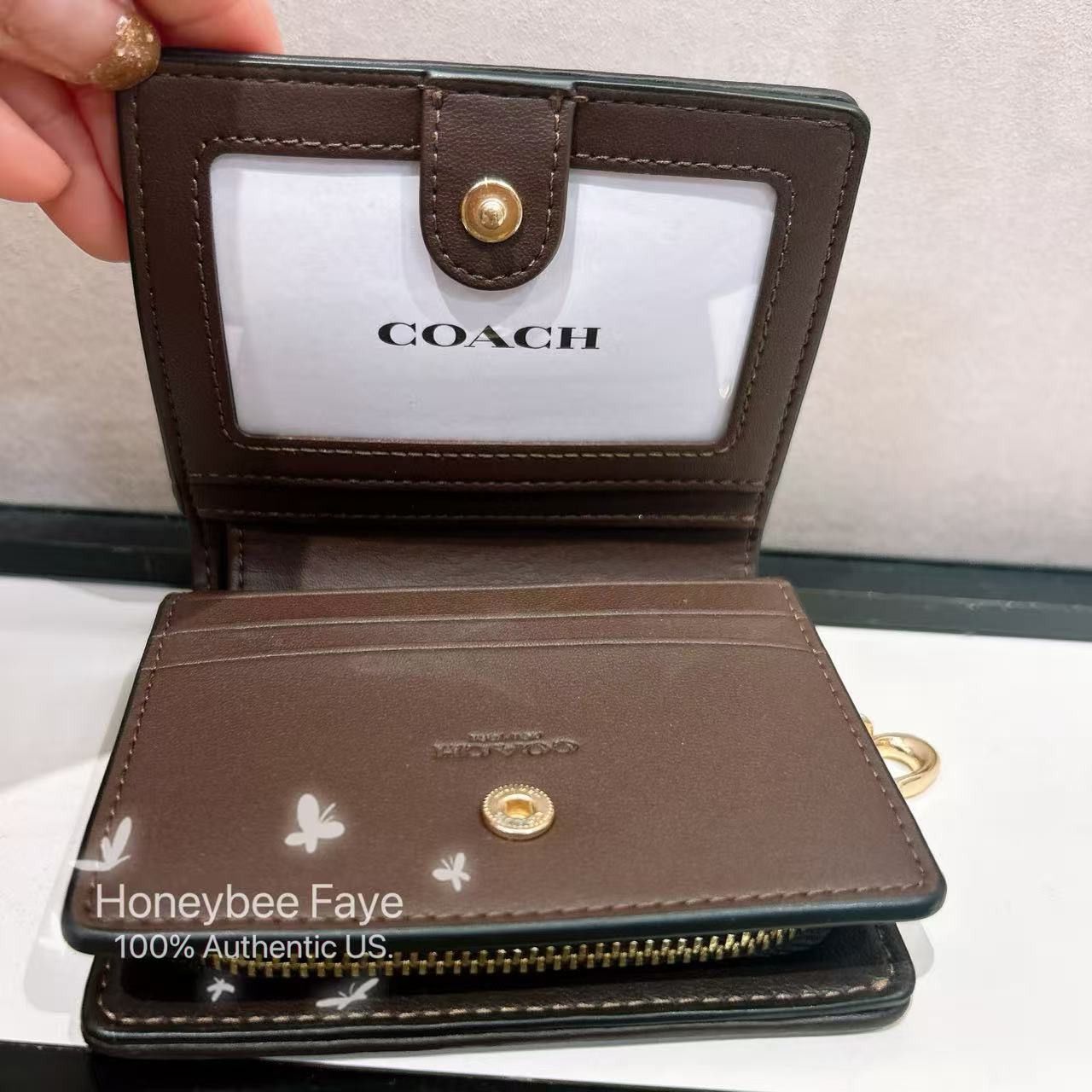 Coach NWT Coach Snap Wallet In Signature Chenille CCQ32 Size ONE SIZE - 5 Thumbnail