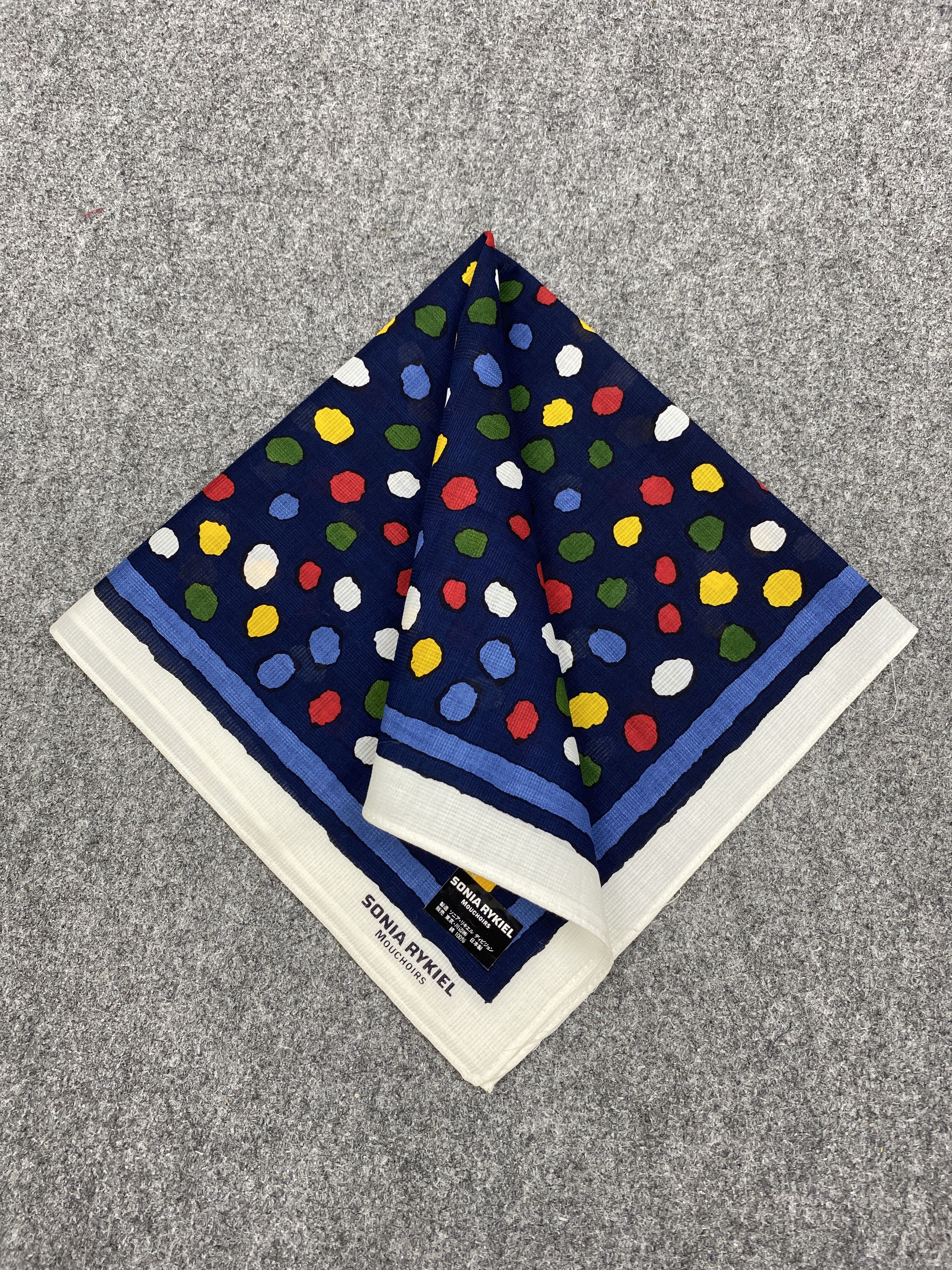 Sonia Rykiel × Vintage Sonia Rykiel Handkerchief Pocketsquares HKC0293 Size ONE SIZE - 3 Thumbnail