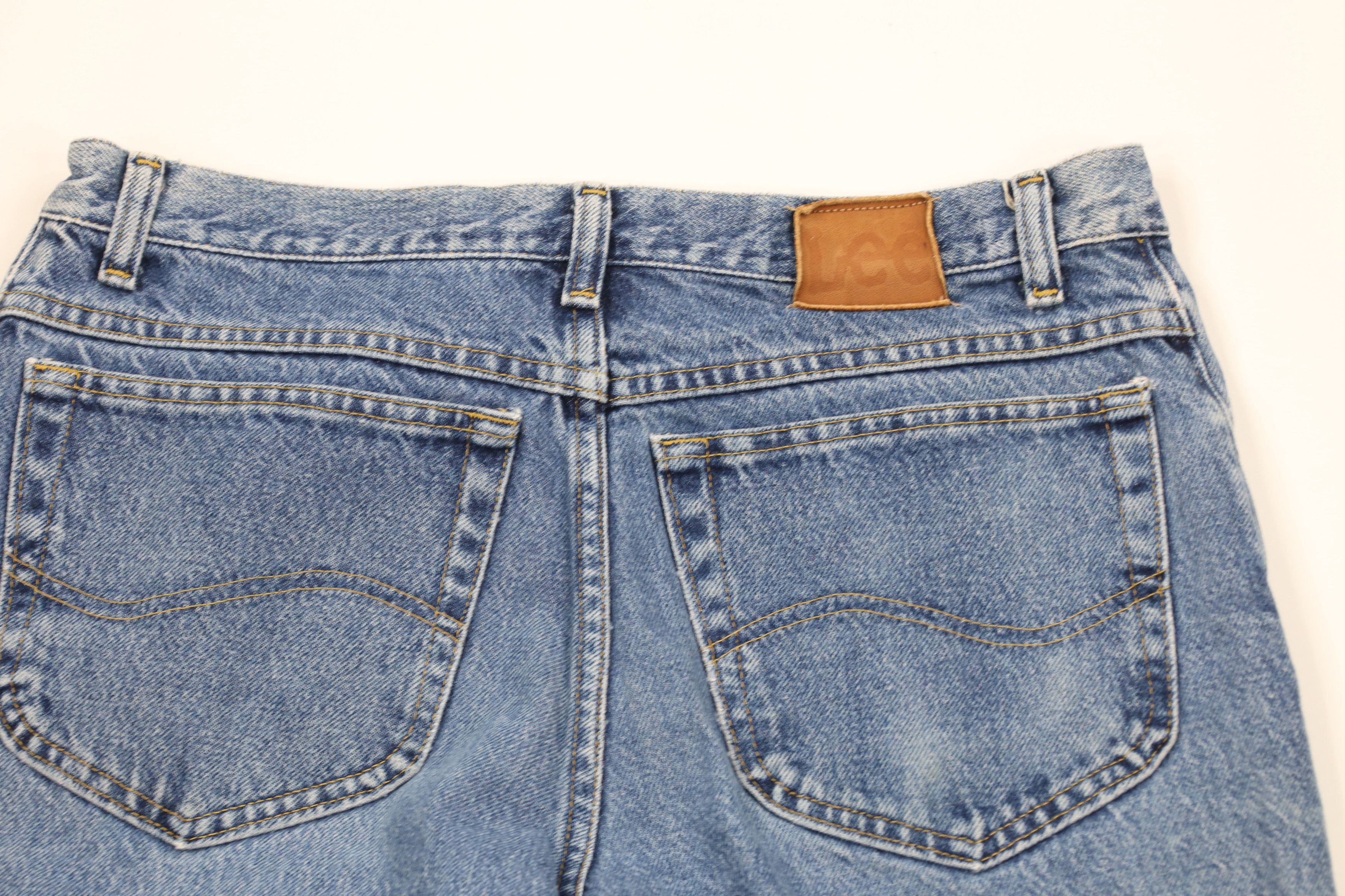 Lee × Vintage Vintage 90s Lee Jeans Straight Leg Denim Jeans Blue Cotton Size US 33 - 10 Thumbnail