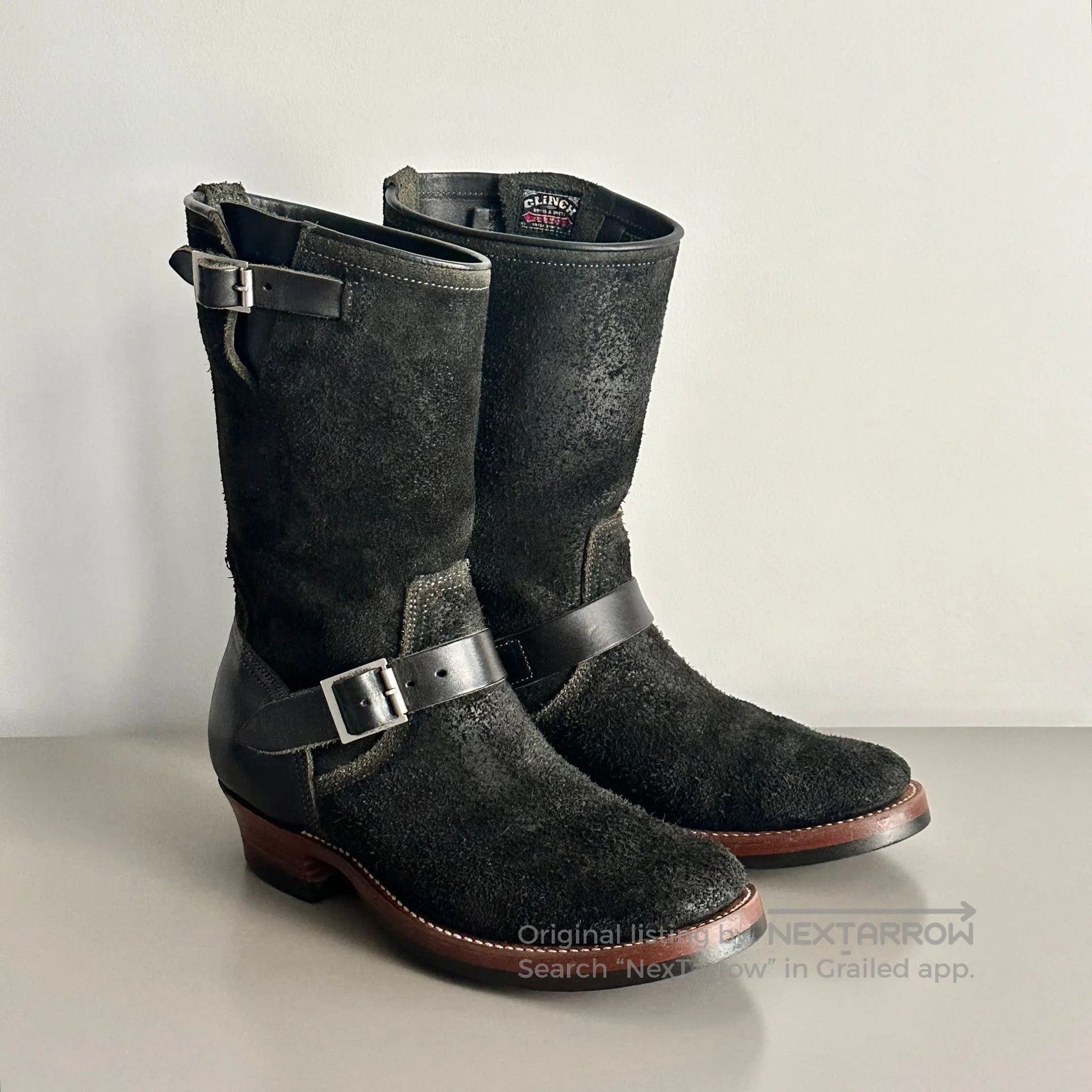 Clinch Boots Clinch x BSW Black Roughout Engineer Boots. Size US 9 / EU 42 - 1 Thumbnail