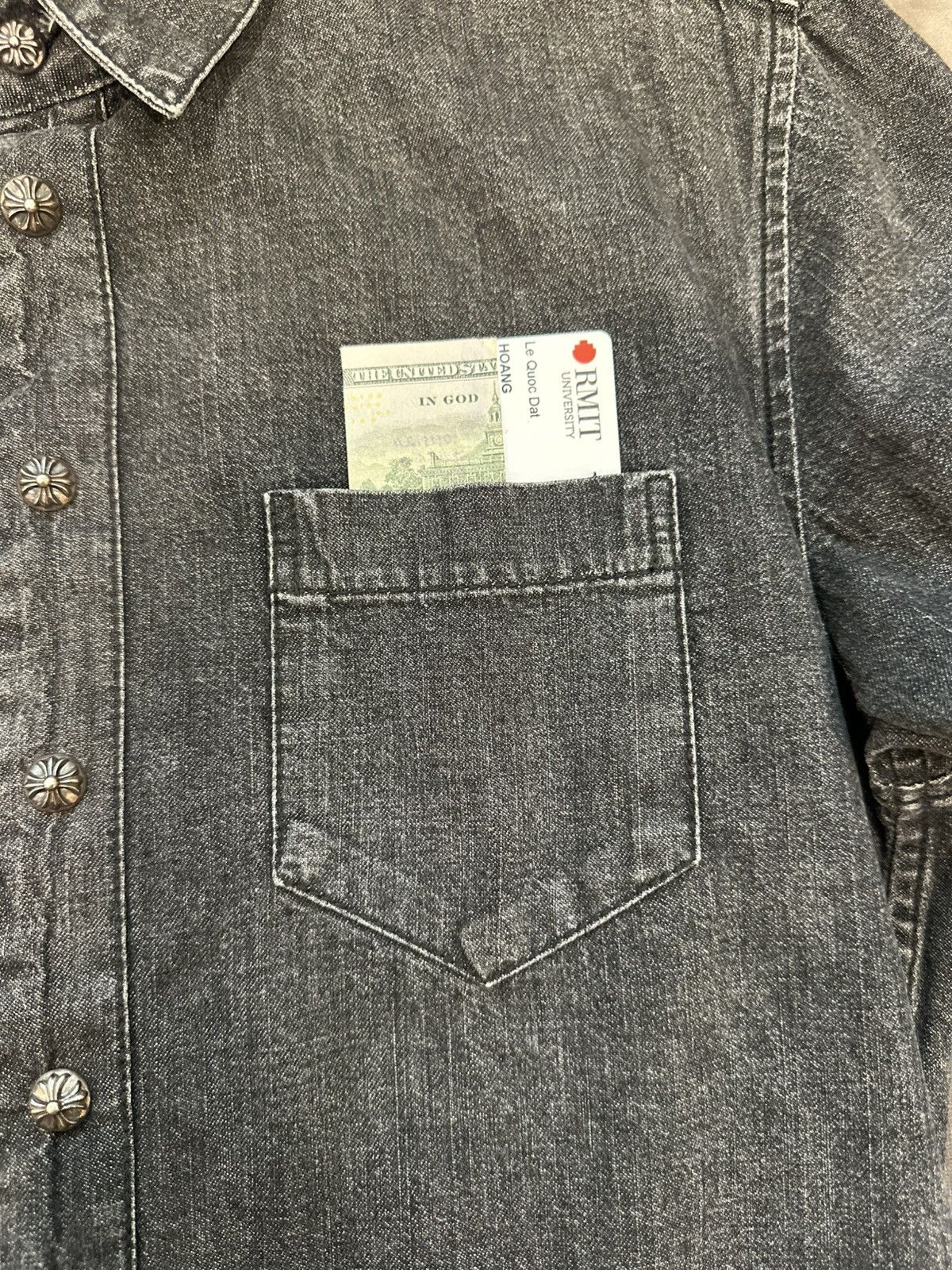 Chrome Hearts Chrome Hearts Long sleeve black denim shirt Size US S / EU 44-46 / 1 - 4 Thumbnail