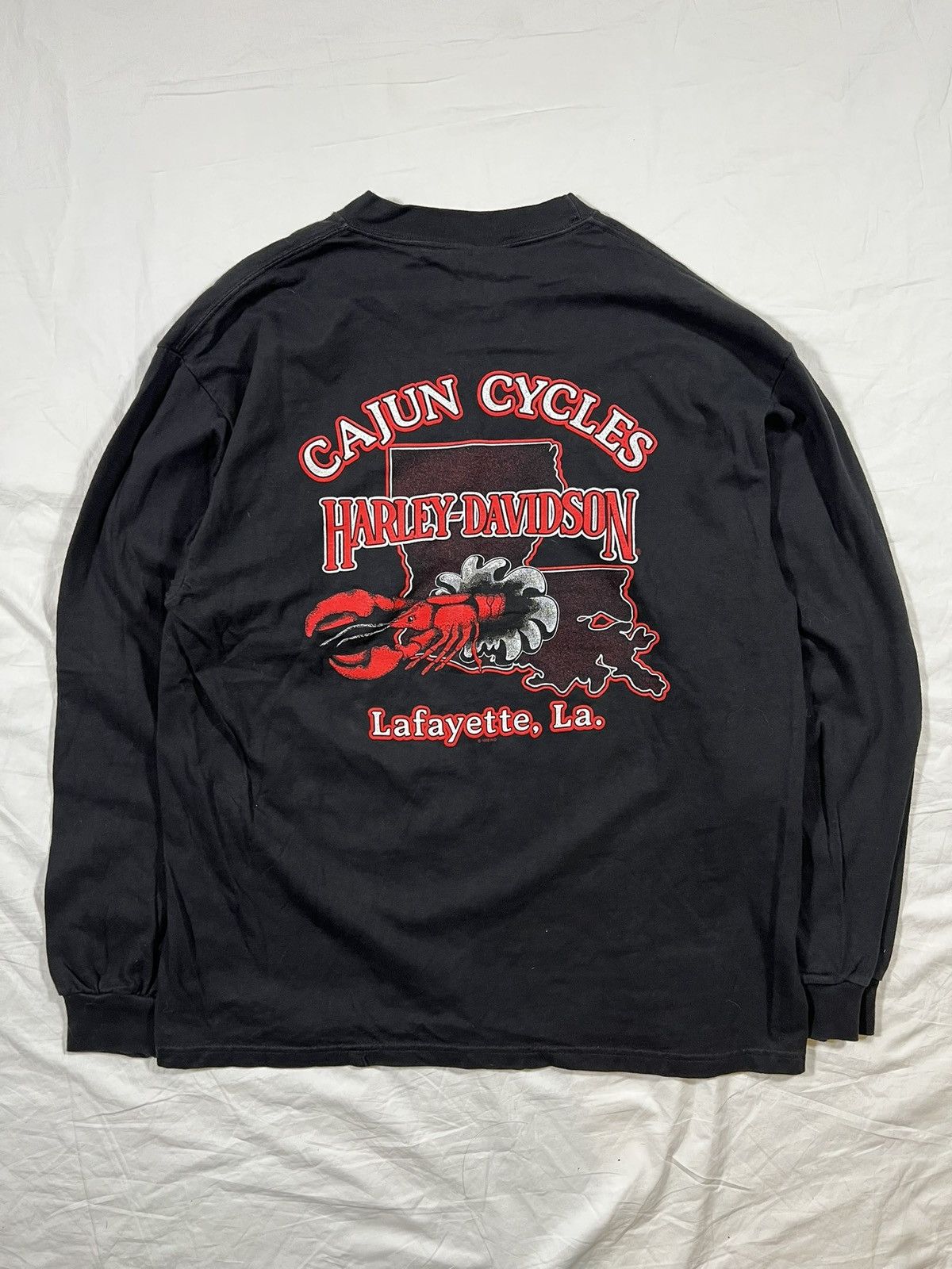 Harley Davidson Vintage Harley Davidson Louisiana Biker Longsleeve Shirt Size US L / EU 52-54 / 3 - 7 Thumbnail