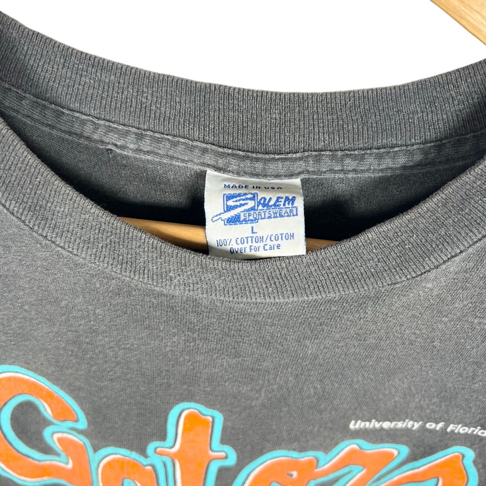 Salem Sportswear Rare Salem Sportswear Florida Gators Fader Single Shirt Larg Size US L / EU 52-54 / 3 - 3 Thumbnail