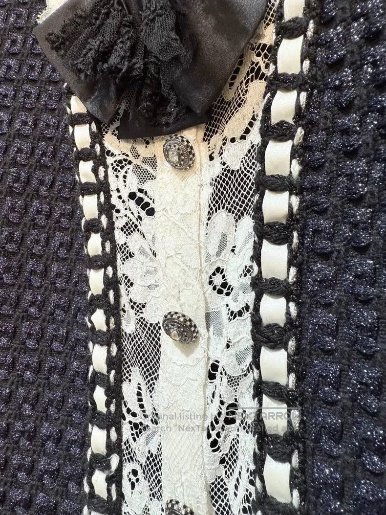 Chanel Chanel Roman Series Lace Stitching Dress Size XS / US 0-2 / IT 36-38 - 2 Thumbnail