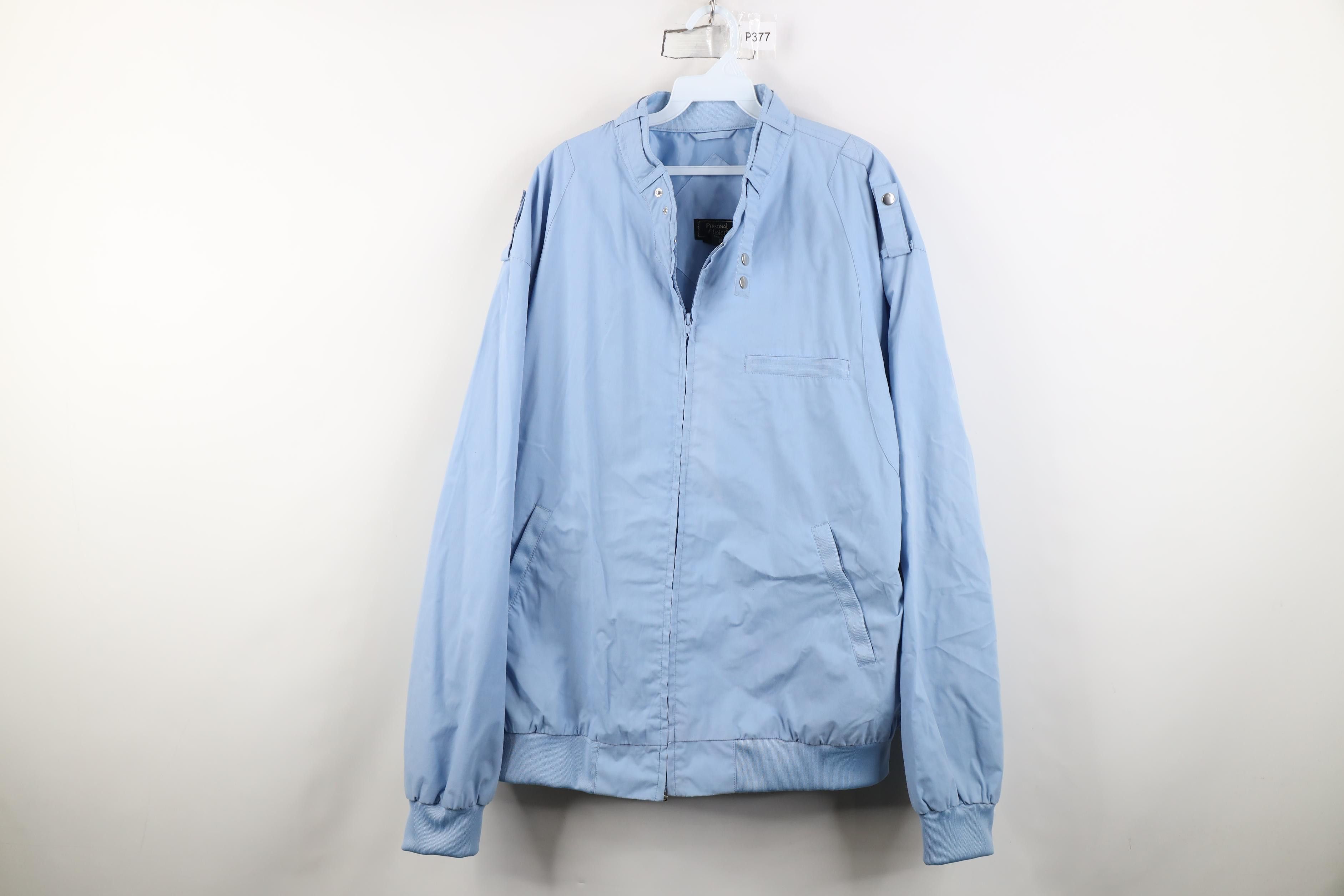Vintage Vintage 90s Streetwear Racer Bomber Jacket Carolina Blue Size US XL / EU 56 / 4 - 1 Thumbnail