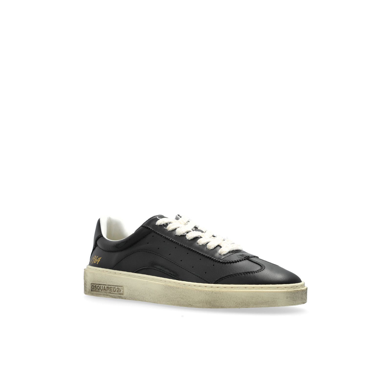 Dsquared2 DSQUARED2 Rider Black Leather Sneakers New And Authentic (Me Size US 6 / EU 39 - 2 Thumbnail