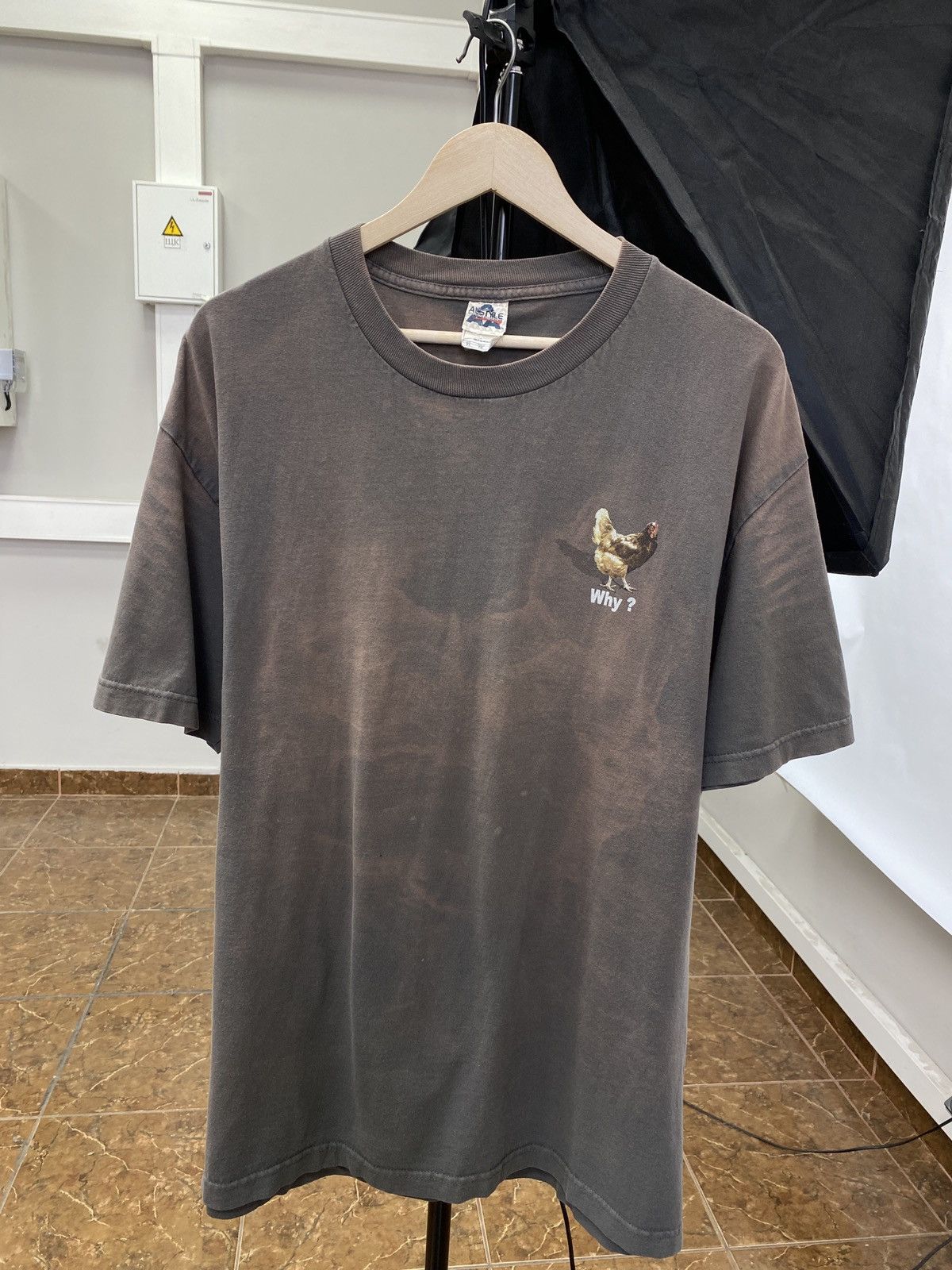 Alstyle 🇺🇸 Vintage Y2K LSD WHY? Cock Cockfighting Humor T-Shirt Rare Size US XL / EU 56 / 4 - 2 Thumbnail