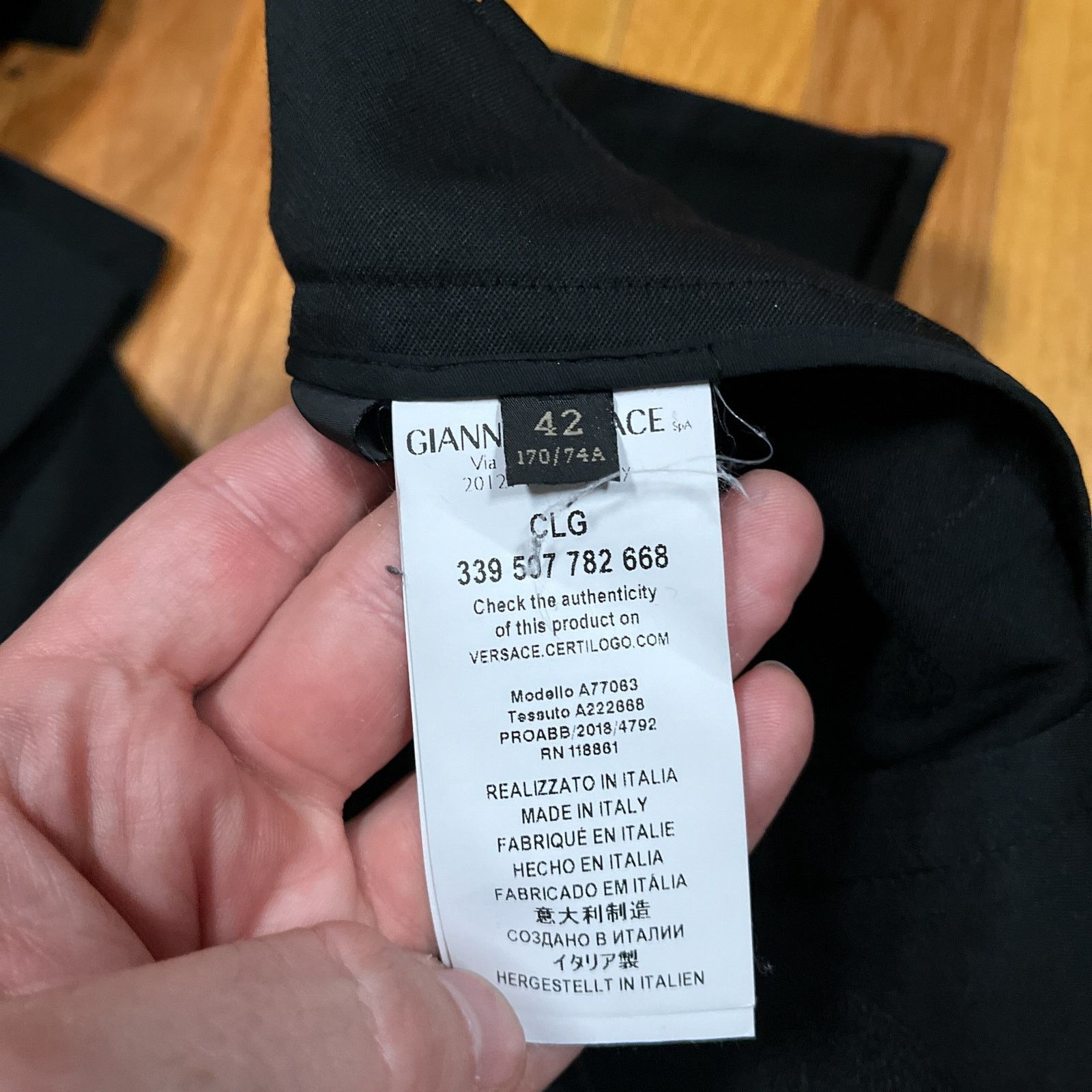 Versace Versace Uniform Black Pants Leg Slit Wool Blend Italy Size US 32 / EU 48 - 10 Thumbnail