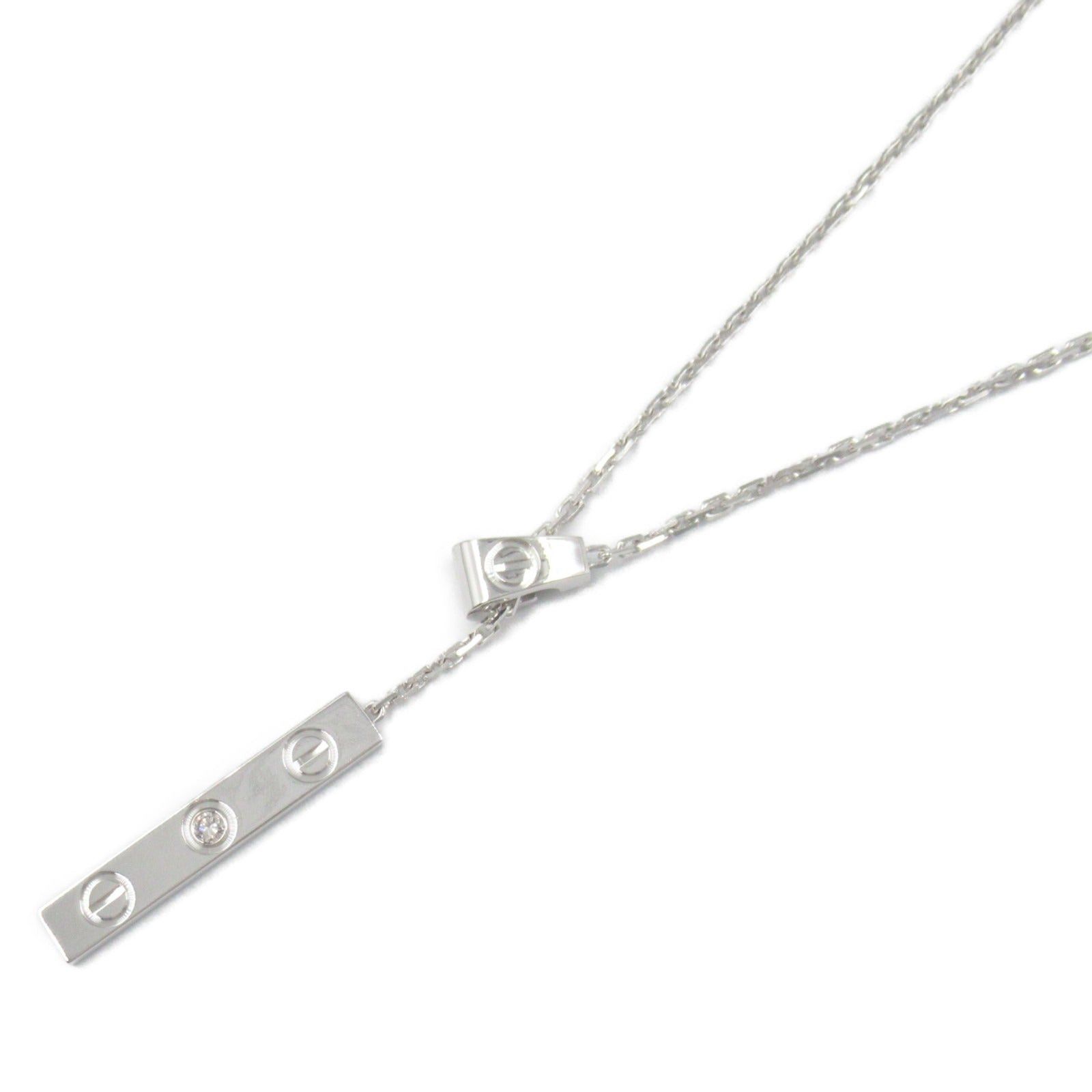 Cartier Cartier Love Y Shape Diamond Necklace K18Wg (White Gold) Clear Size ONE SIZE - 1 Thumbnail