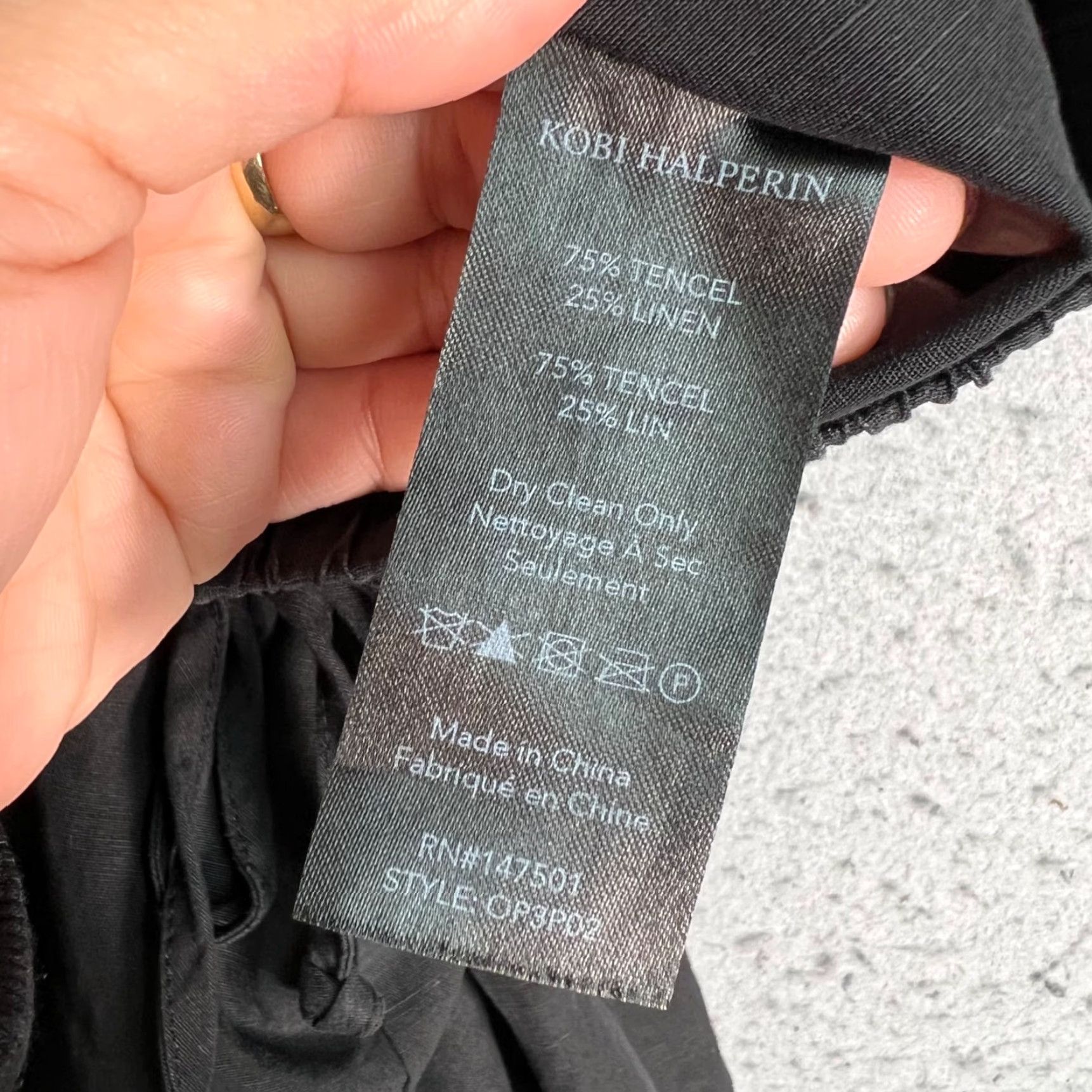 KOBI HALPERIN Kobi Halperin Womens Pants Wide-Leg Linen-Blend Black Medium Cropped High Rise Inseam 26 in Size 32" / US 10 / IT 46 - 5 Thumbnail