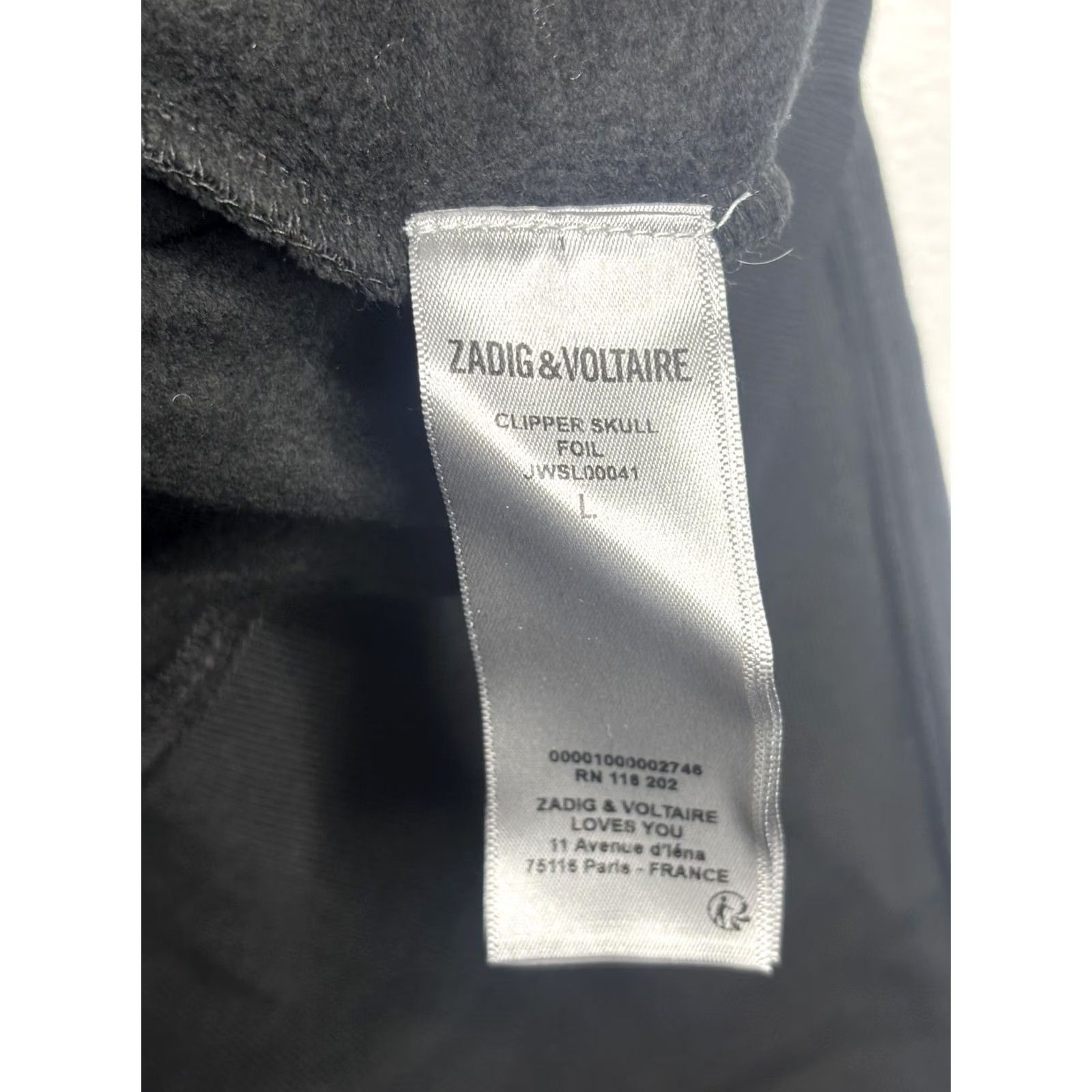 Zadig & Voltaire Zadig & Voltaire Clipper Skull Foil Hoodie Mens L Black Pullover Sweatshirt Size US L / EU 52-54 / 3 - 5 Thumbnail