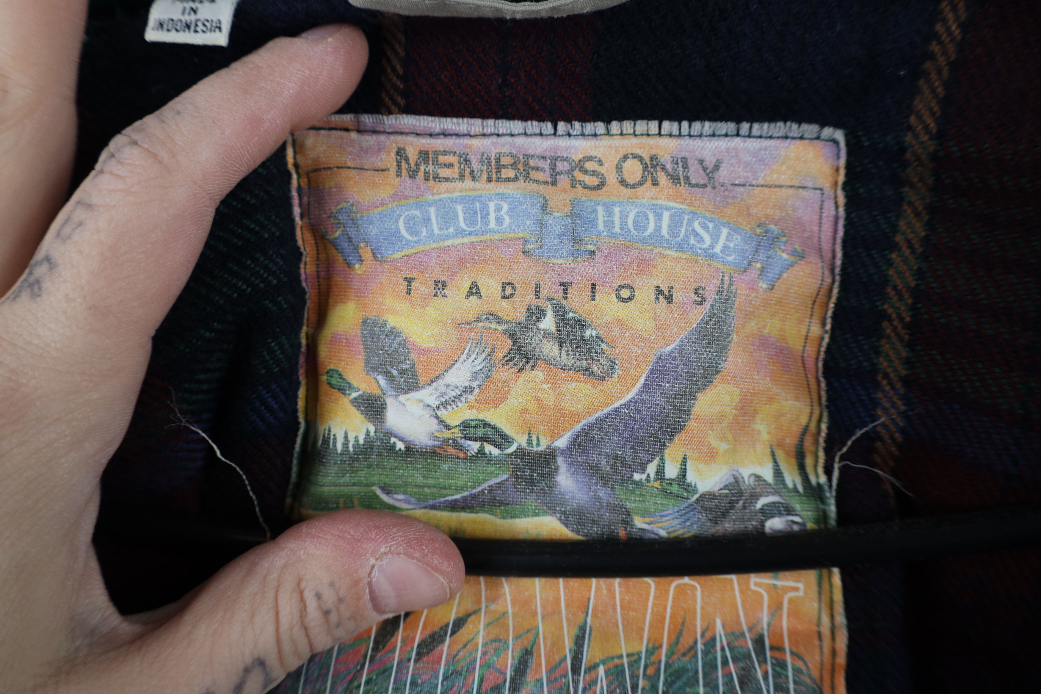 Members Only × Vintage Vintage 90s Members Only Wool Lined Duck Down Puffer Jacket Size US L / EU 52-54 / 3 - 11 Thumbnail
