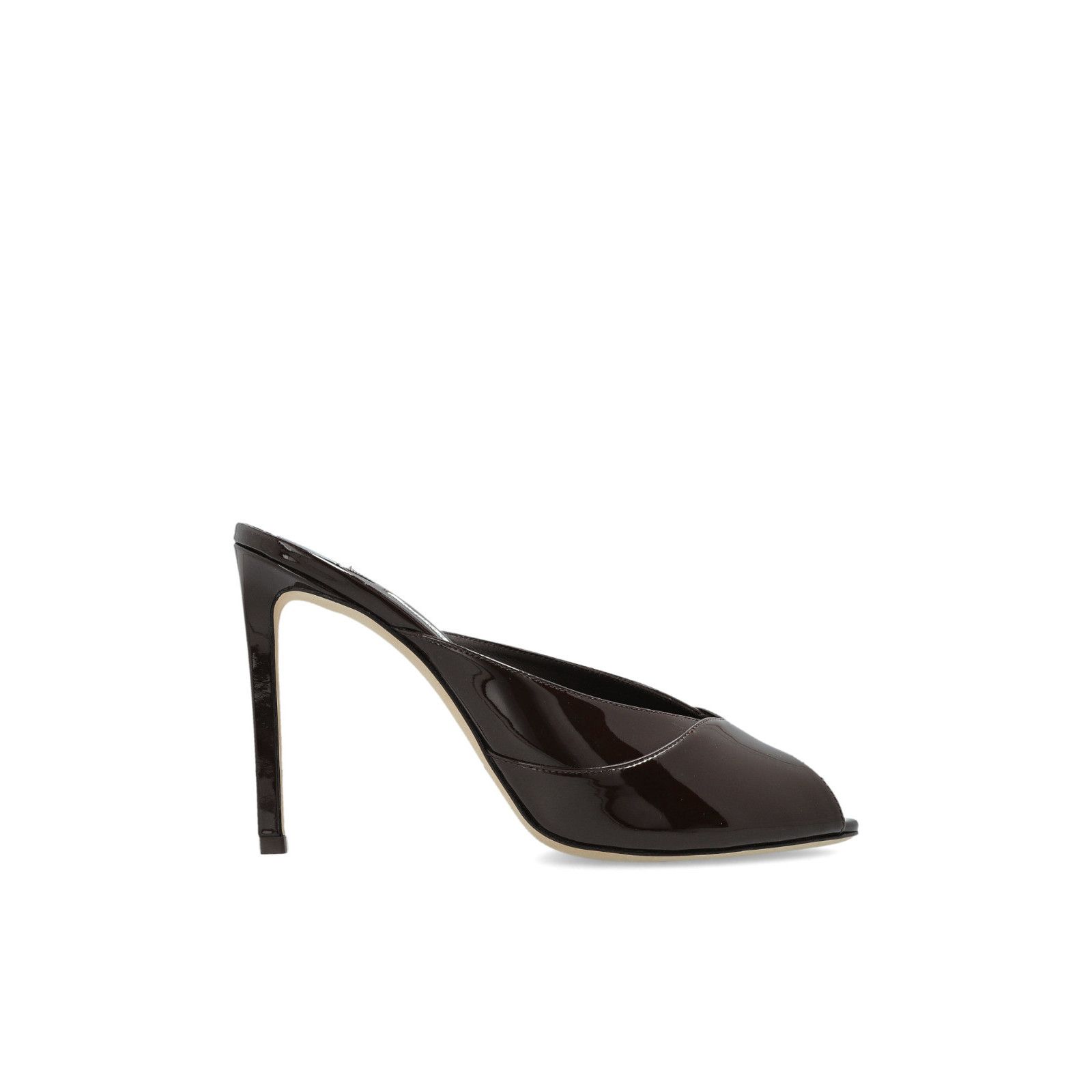 JIMMY CHOO 'Brigitte' Brown Heeled Mules New & Authentic (Wo