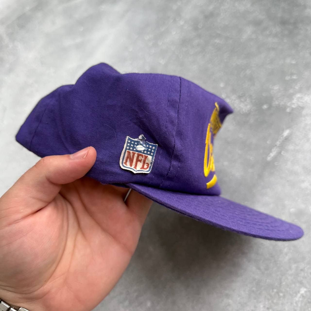 NHL Vintage 80s Minnesota Vikings NFL Script Logo Euro Cap Size ONE SIZE - 15 Thumbnail