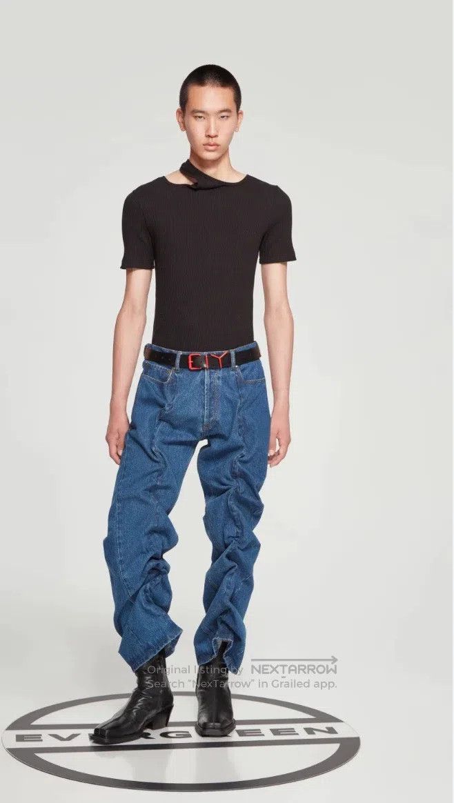 Y/PROJECT Size 32 Wrinkled jeans and twisted pants