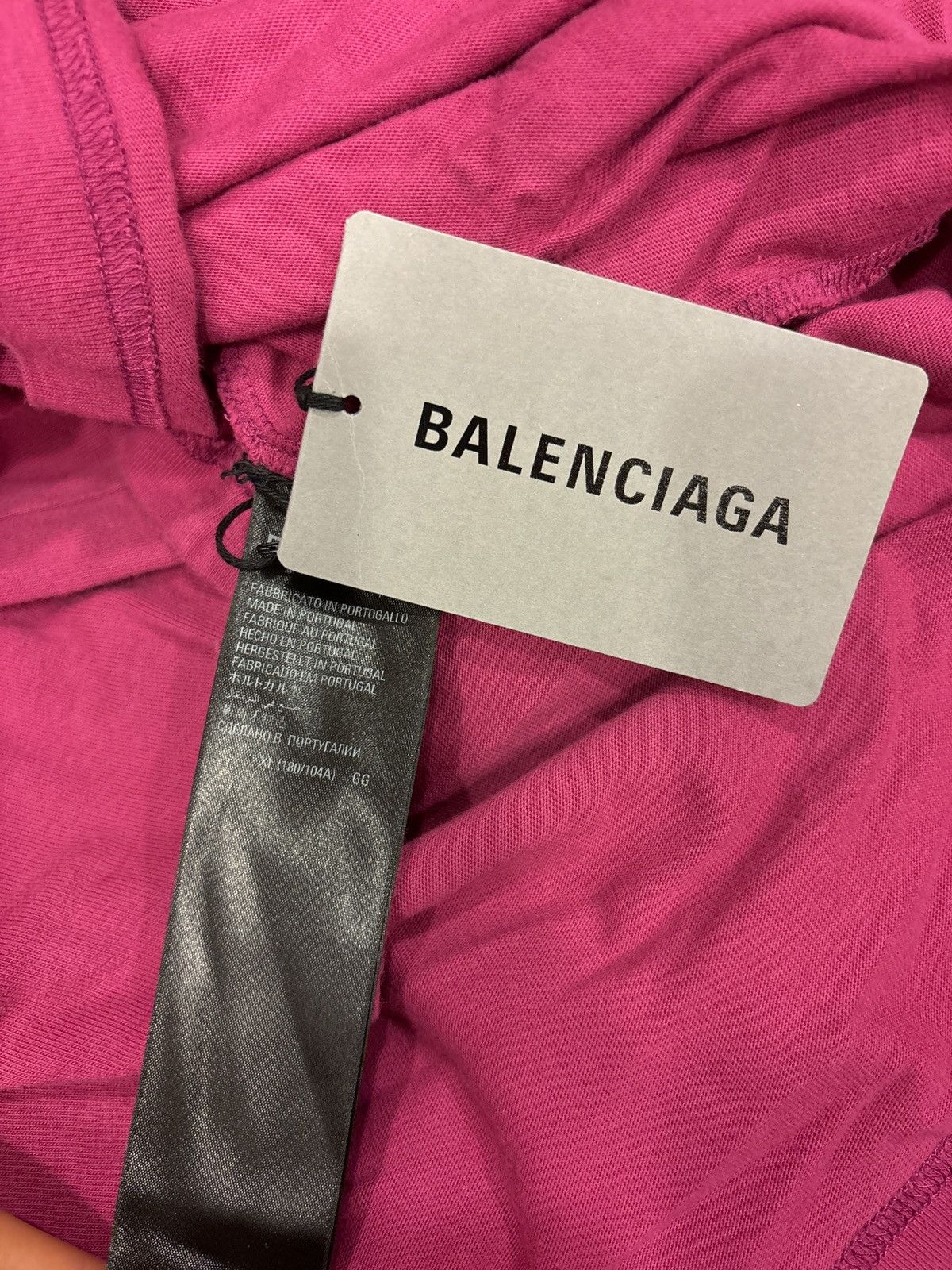 Balenciaga Balenciaga Pink Dyed Premium Embroidered Campaign Logo Tee Size US XL / EU 56 / 4 - 4 Thumbnail
