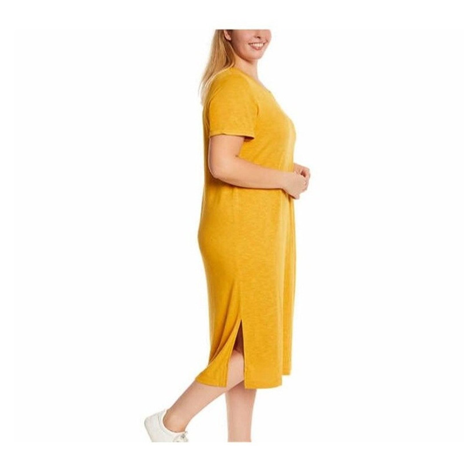 Jessica Simpson Jessica Simpson Yellow Dress Womens Midi Dress XXLarge Size XXL / US 16-18 / IT 52-54 - 7 Thumbnail