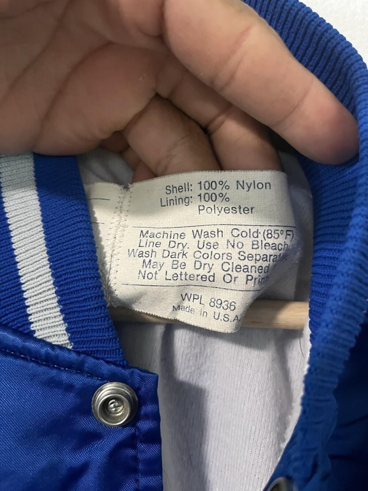 Other Vintage France Satin Varsity Jacket Blue Gre DeLong Snap M Size US M / EU 48-50 / 2 - 3 Thumbnail
