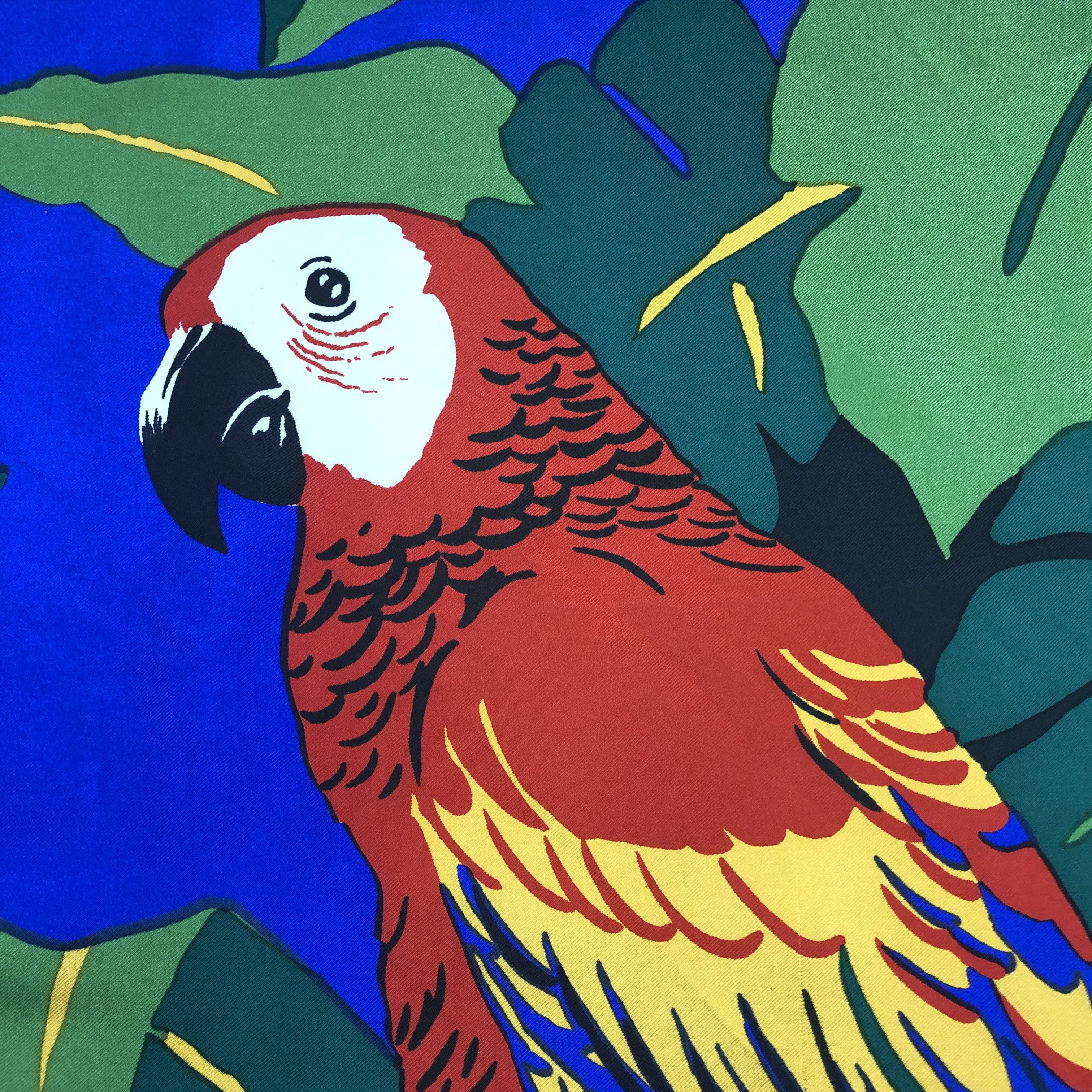 Other × Vintage Vintage Parrots SILK Scarf Twill Stole Wraps Scarves Size ONE SIZE - 9 Thumbnail