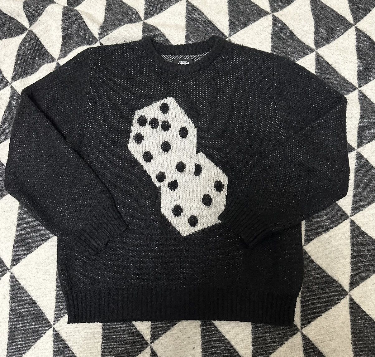 Stussy Stussy Black Dice Mohair Knit Sweater | Grailed