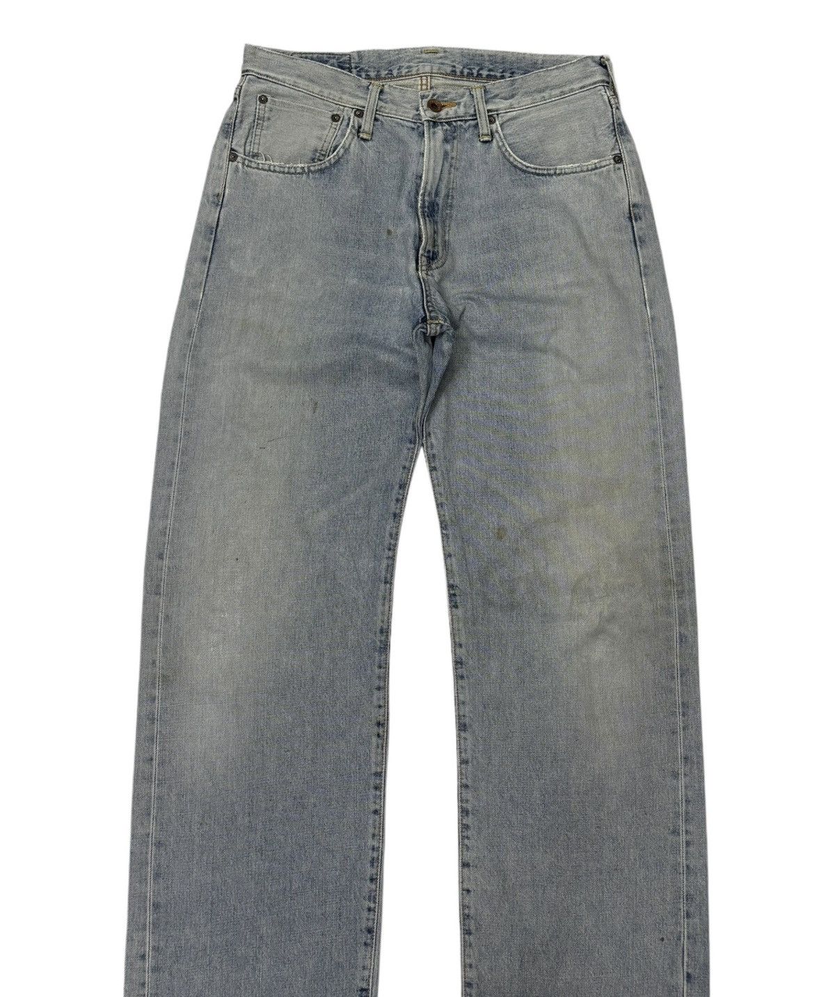 Edwin VINTAGE EDWIN 505x SELVEDGE BAGGY DISTRESSED DENIM JEANS Size US 31 - 5 Thumbnail