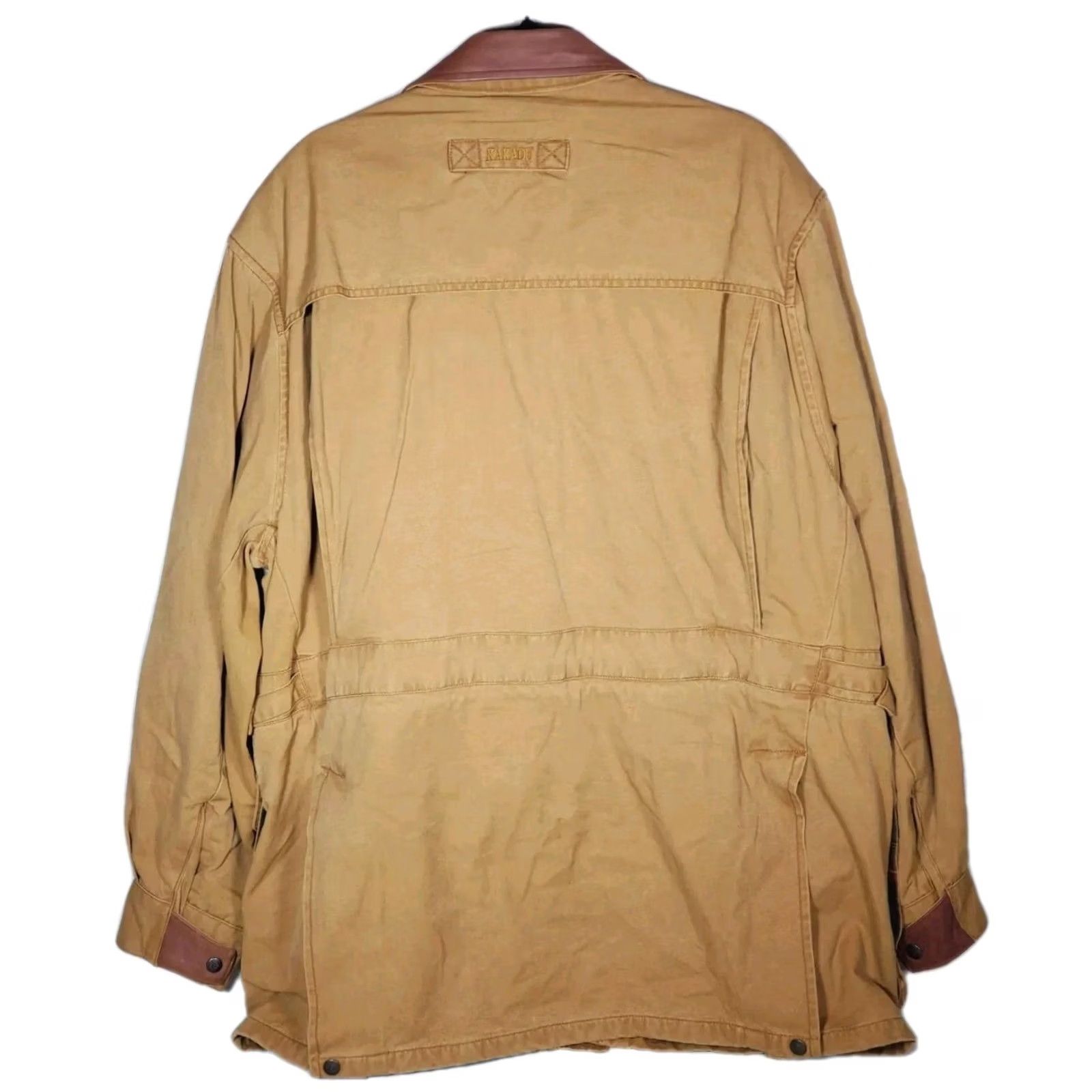Vintage Kakadu Traders Australia Pilbara Jacket in Mustard Canvas with Brown Leather Collar 3J02 Men's L Jacket Size US L / EU 52-54 / 3 - 2 Thumbnail