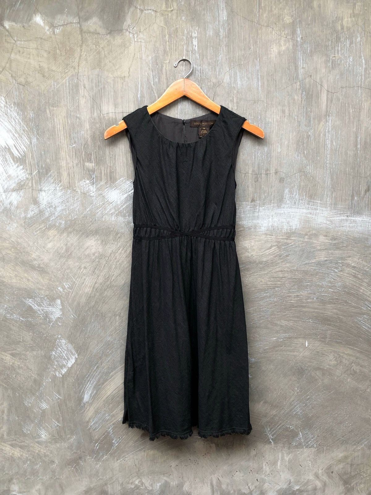 Louis Vuitton Louis Vuitton Paris Women Black Midi Dress Size S / US 4 / IT 40 - 7 Thumbnail