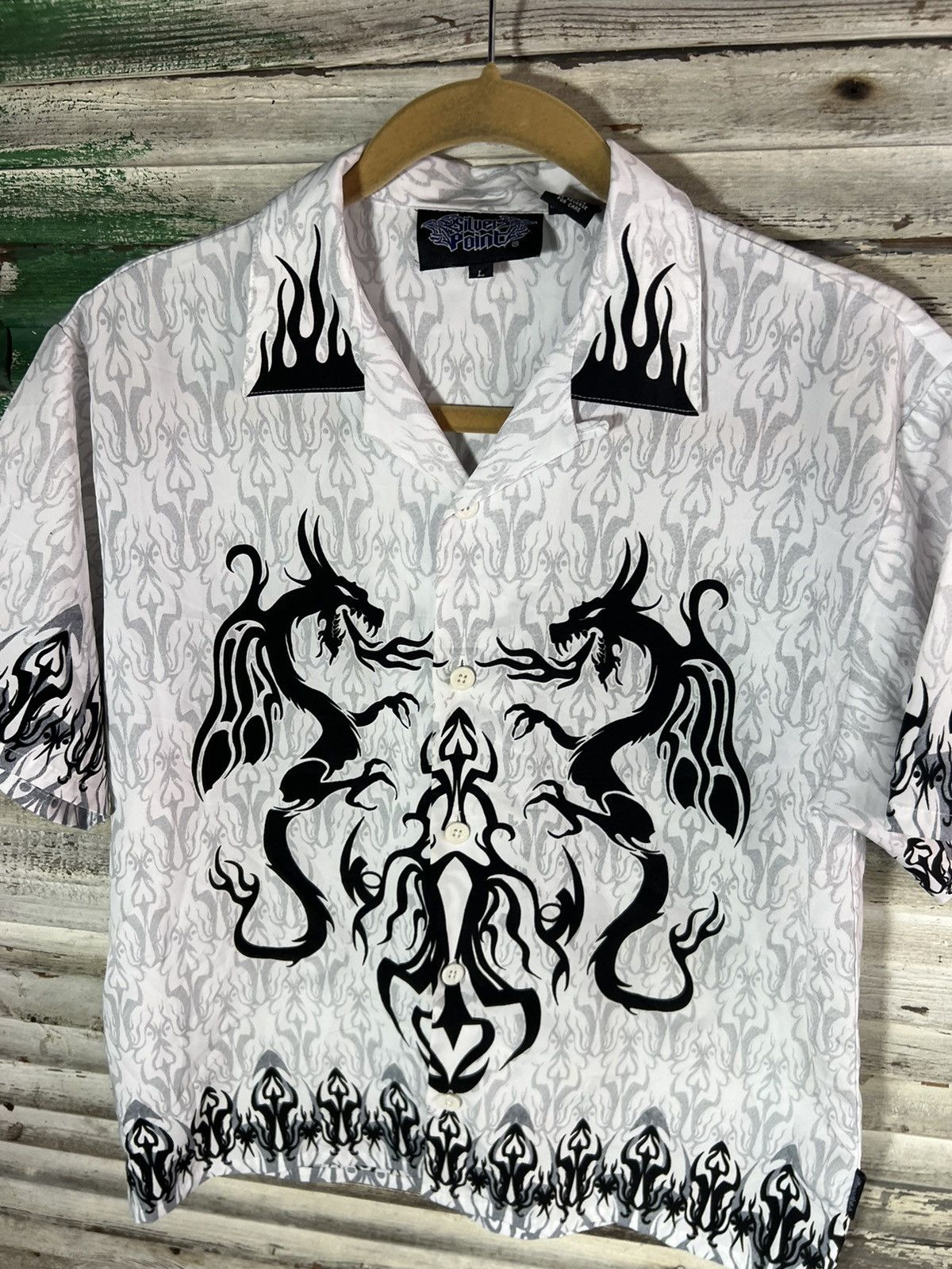 Vintage Vintage Y2K Dragon Shirt Size US L / EU 52-54 / 3 - 3 Thumbnail