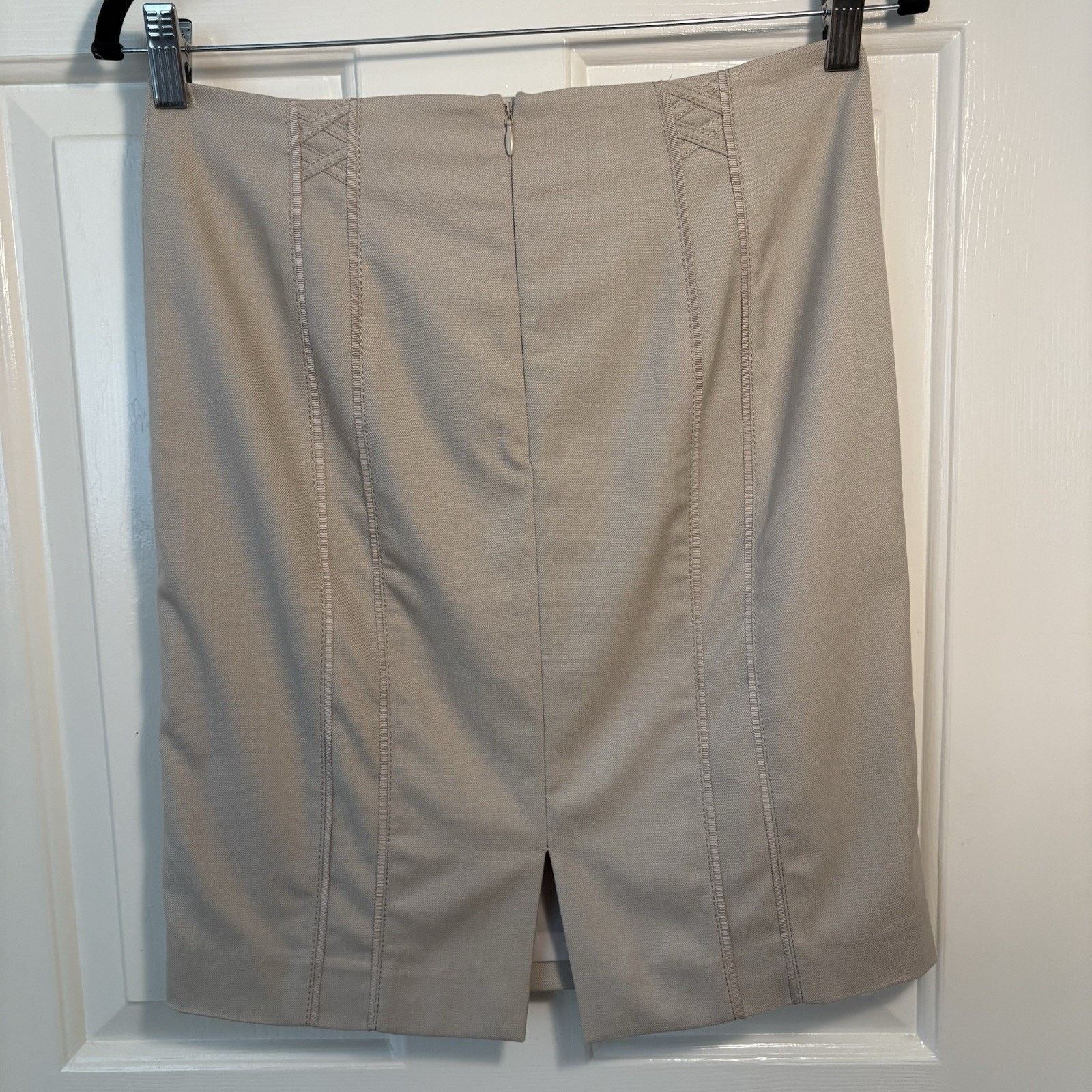White House Black Market White House Black Market Beige Skirt Double Striping - Sz 6P Size 28" / US 6 / IT 42 - 4 Thumbnail