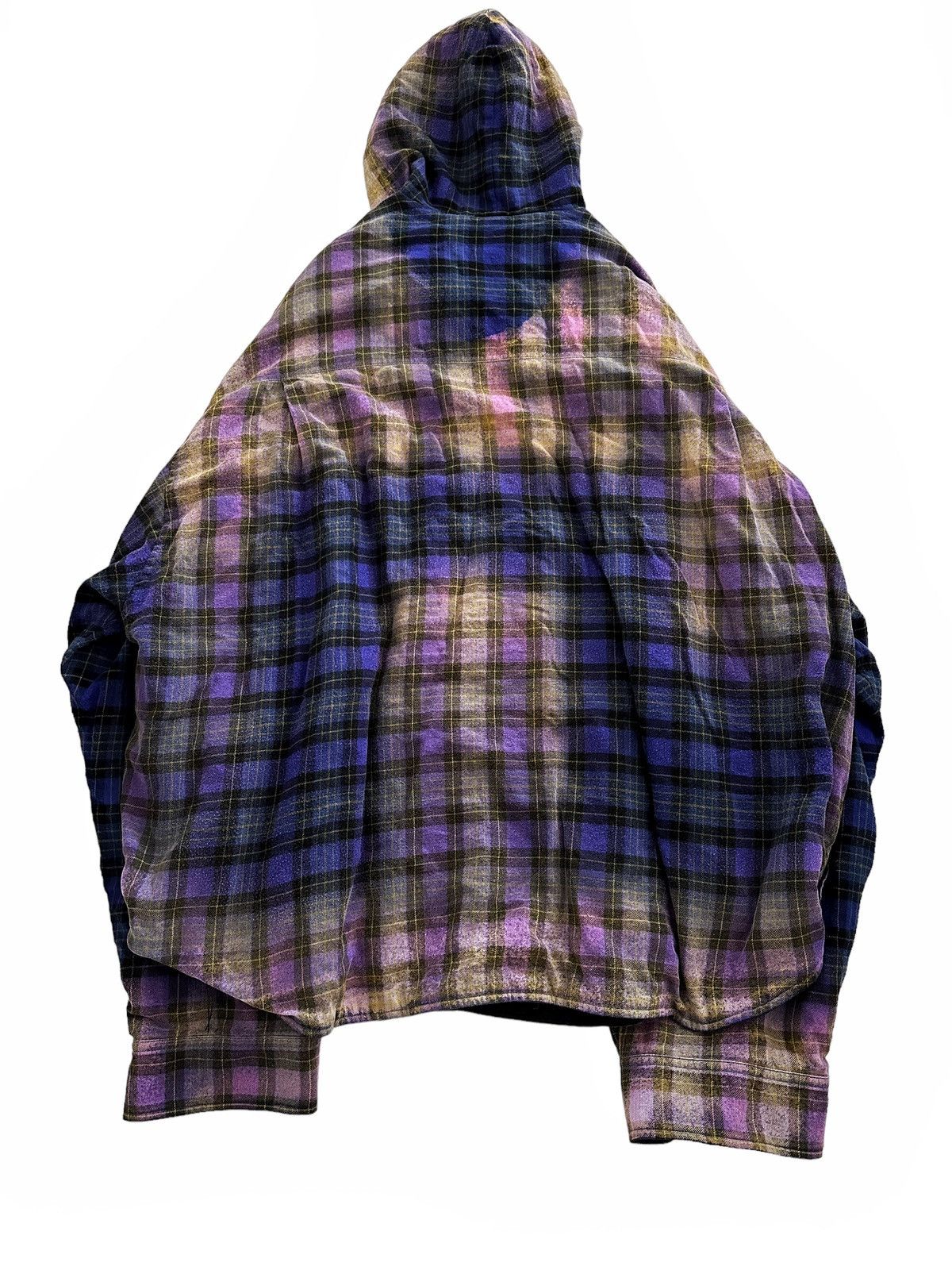 Balenciaga Oversized Bleach Blue/Yellow Padded Shirt Hooded Jacket Size US S / EU 44-46 / 1 - 2 Thumbnail