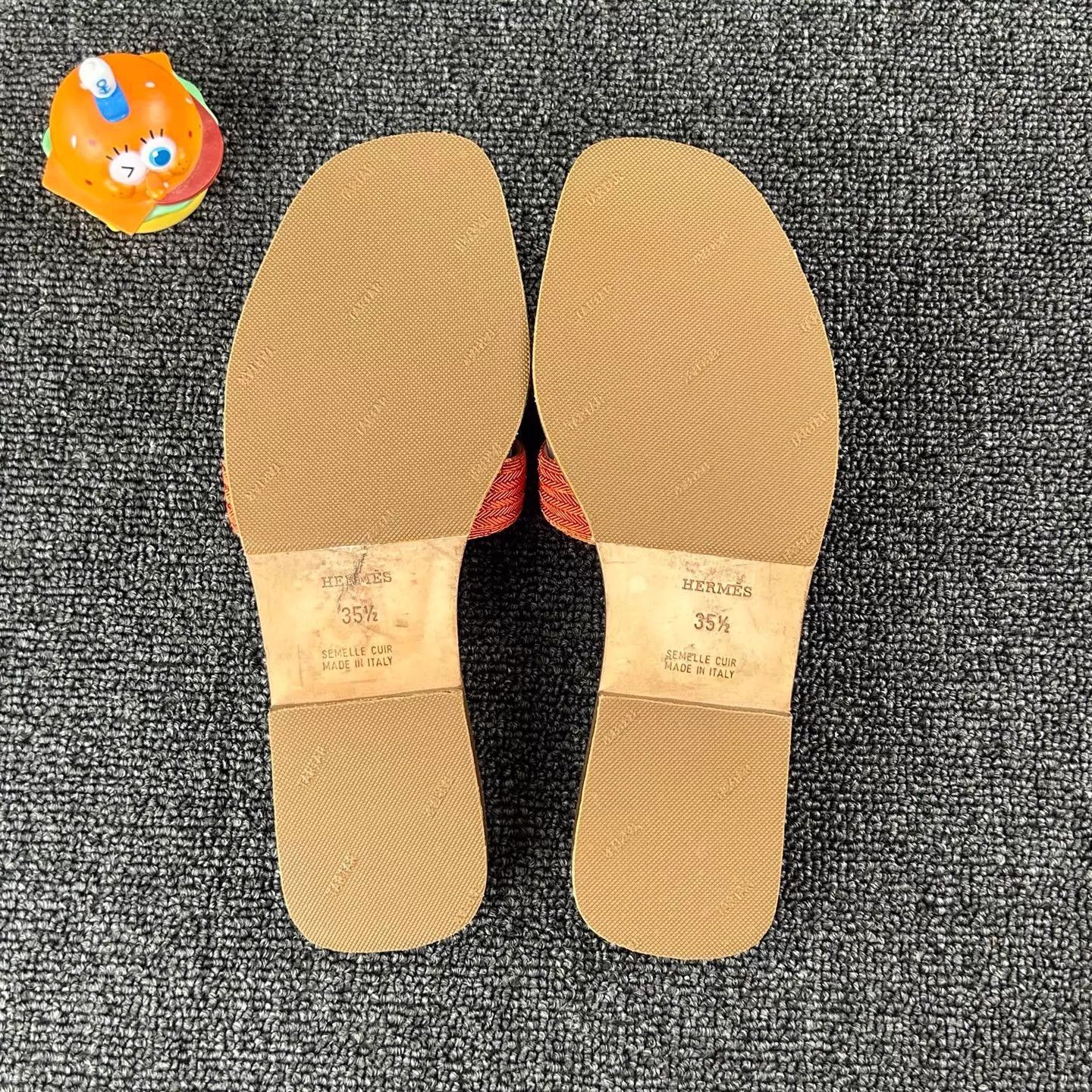 Hermes Hermès Rose Pink H Slide 35.5 Orange Panel Size US 5 / IT 35 - 6 Thumbnail