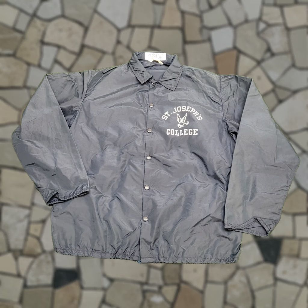 Champion VINTAGE Champion Coach Jacket M/L Baggy 50s Baseball Windbreaker Jacket Mens Blue Size US L / EU 52-54 / 3 - 1 Thumbnail