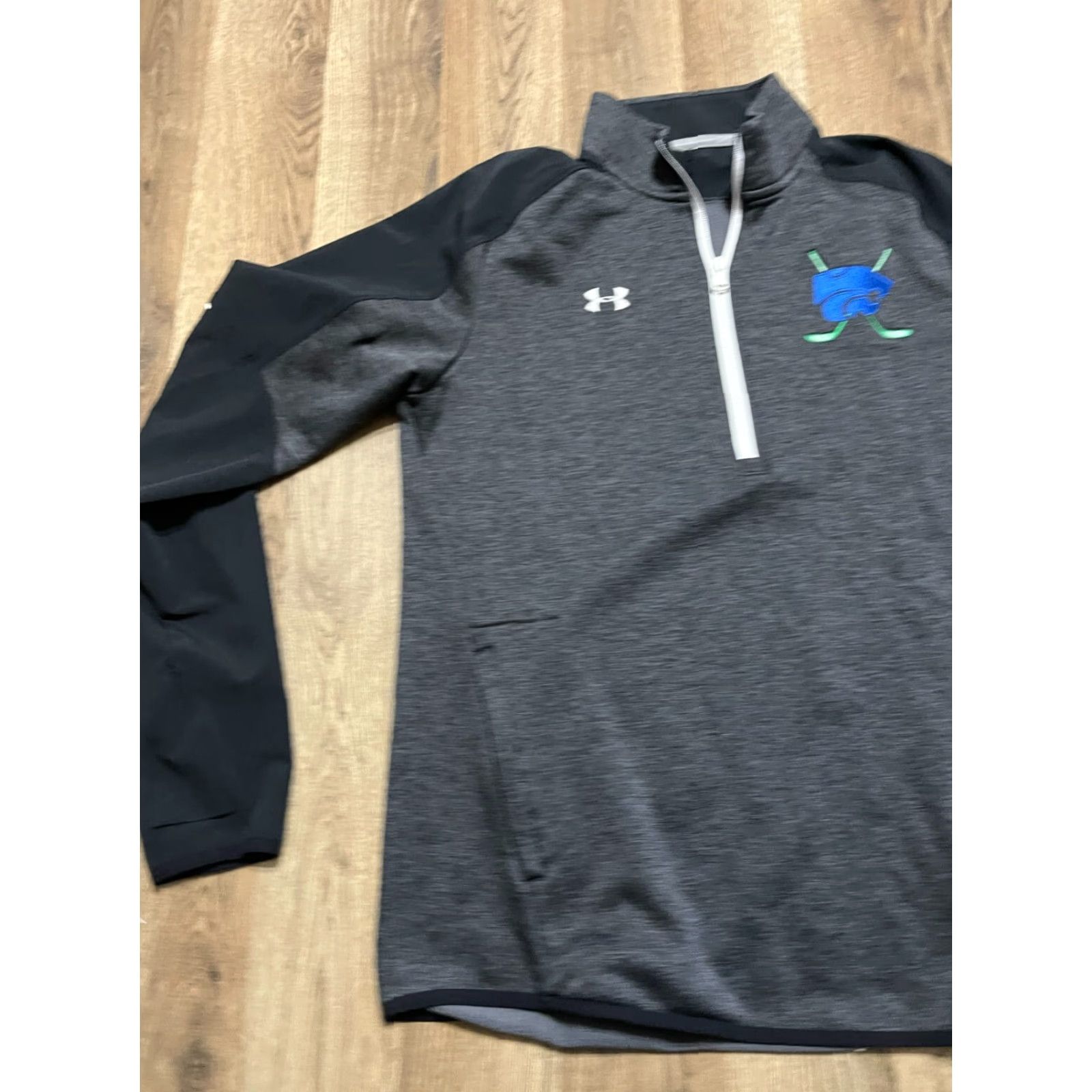 Under Armour Under armour Sweatshirt Women Large Black 1/4 Zip Cold Gear Pullover Long Sleeve Casual Modern Size L / US 10 / IT 46 - 3 Thumbnail