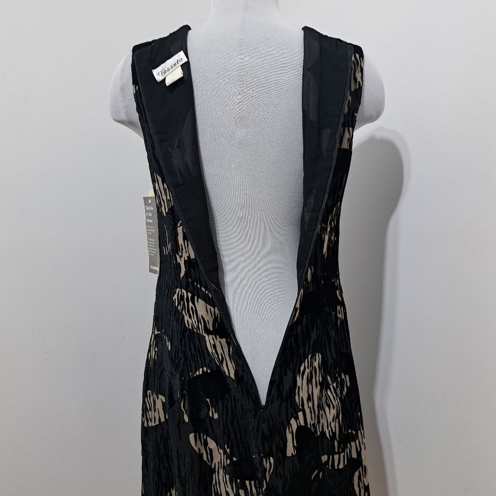 Other Vintage Tessuto Velvet Butterfly Print Silk Blend A Line Dre Size M / US 6-8 / IT 42-44 - 11 Thumbnail