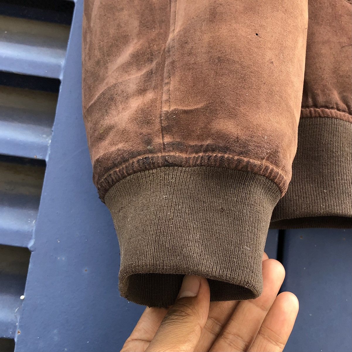 Vintage Vintage Sun Faded Suede Bomber Jacket by Uniqlo Size US L / EU 52-54 / 3 - 8 Thumbnail
