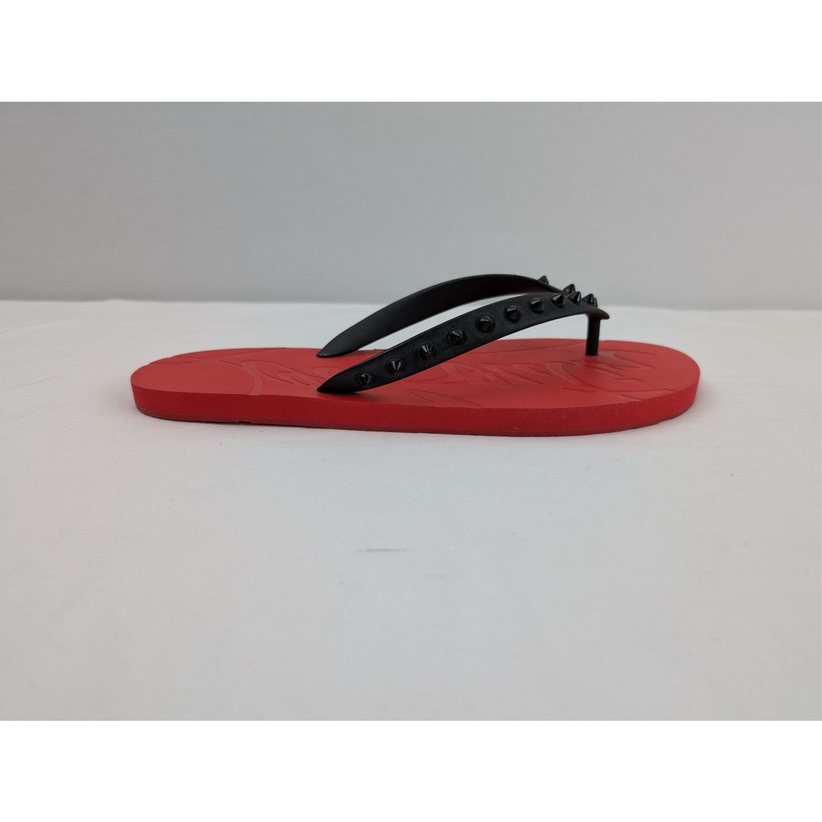 Christian Louboutin o1rshd1 Q:2 / Loubi Flip Flat Slide slipper in Red Size US 12 / EU 45 - 4 Thumbnail