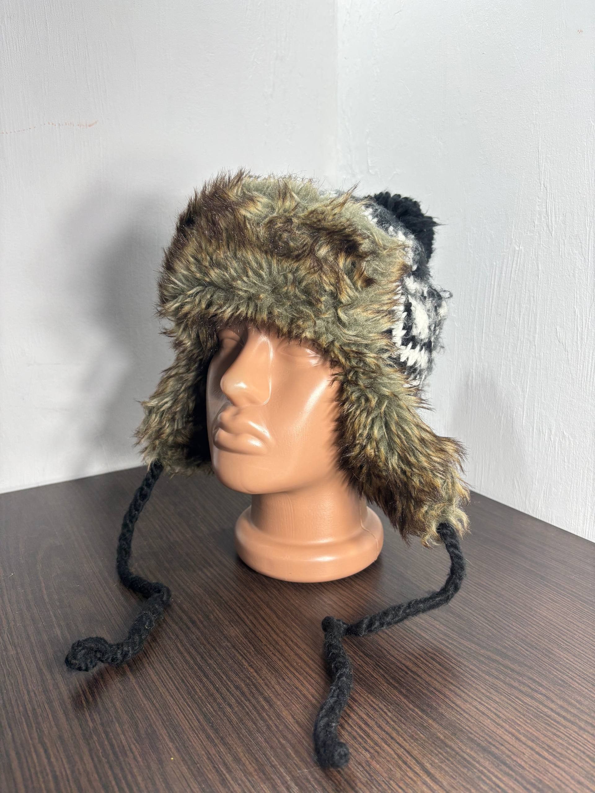 Hysteric Glamour Y2K Fur Fuzzy Opium Glamour Trapper Ushanka Hat Size ONE SIZE - 3 Thumbnail