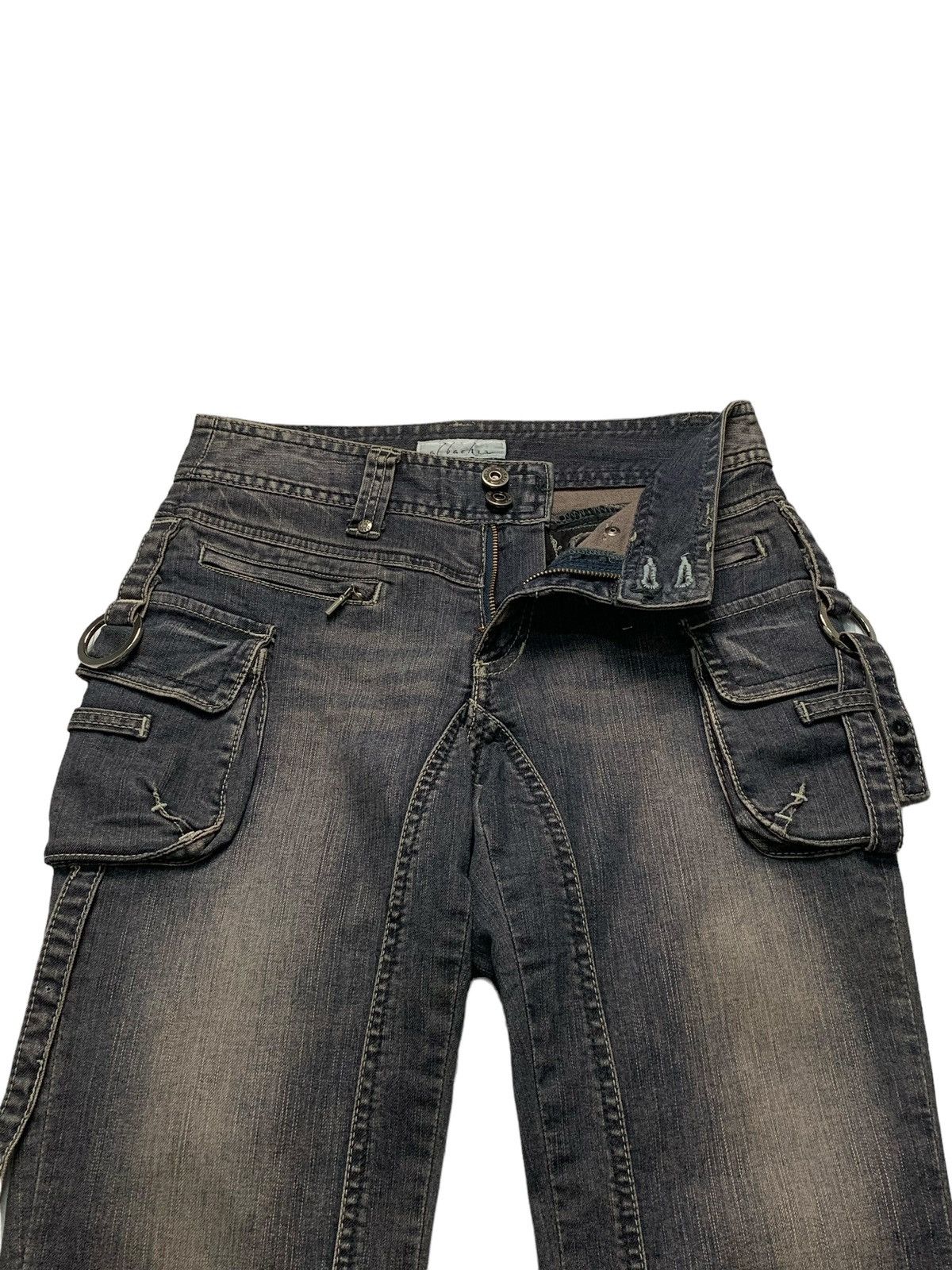 If Six Was Nine Albachez Flare Muddy Multipocket Chain Y2K Punk Size US 27 - 6 Thumbnail