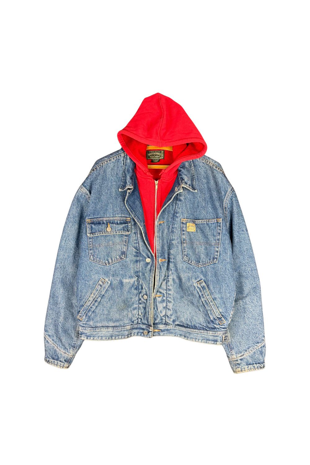 Polo Ralph Lauren 1990 Polo Country Ralph Lauren Made in USA Hooded Denim Size US XL / EU 56 / 4 - 13 Thumbnail