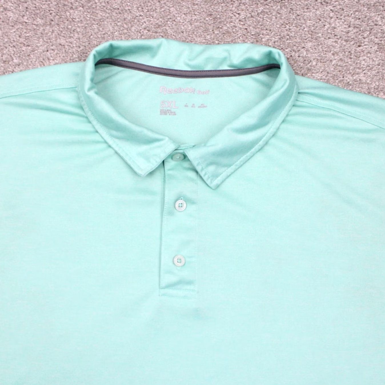 Reebok Reebok Golf Polo Shirt Mens 5XL Green Short Sleeve Polyester Polo Shirt Mens Regular Size 5XL Green Polo Shirt Golf Mens 5XL Size US XXL / EU 58 / 5 - 5 Thumbnail