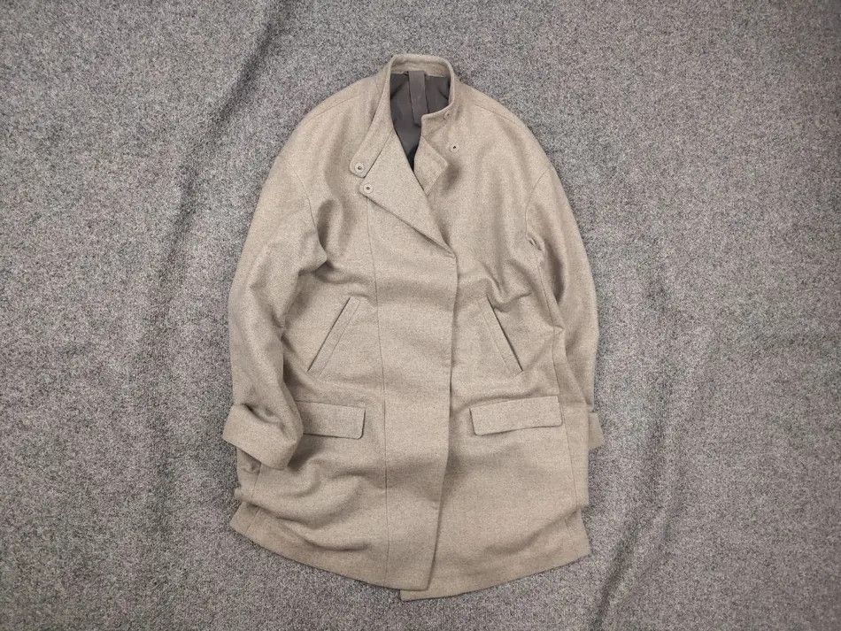 Brunello Cucinelli Brunello Cucinelli Wool Cashmere Blend Beige Coat Mid Jacket Size M / US 6-8 / IT 42-44 - 1 Thumbnail