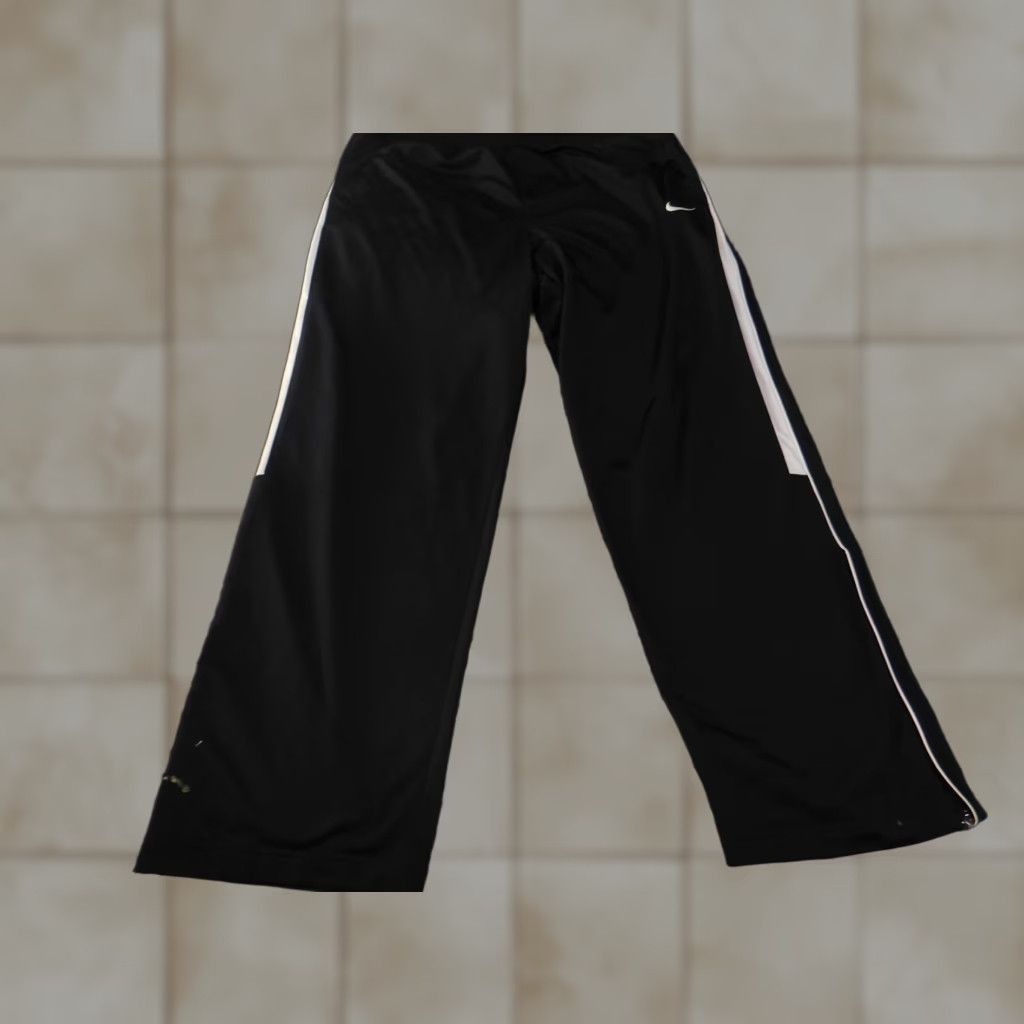 Nike VINTAGE Nike Sweatpants Mens XL Black Basketball Side Zip Track Athletic Size US 36 / EU 52 - 1 Thumbnail